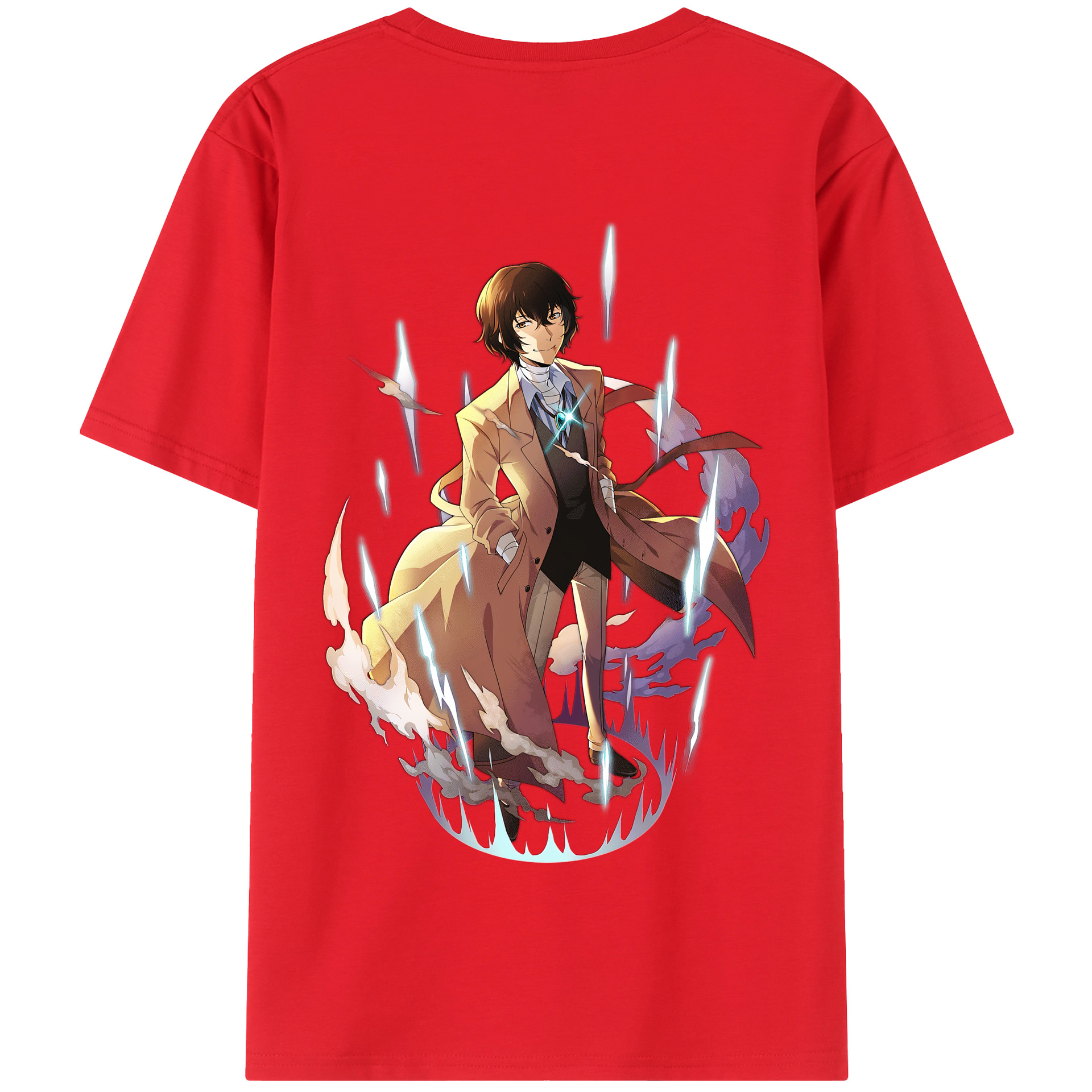 （画像用） 文豪ストレイドッグス Bungo Stray Dogs 綿100％半袖Tシャツ（背面プリント）