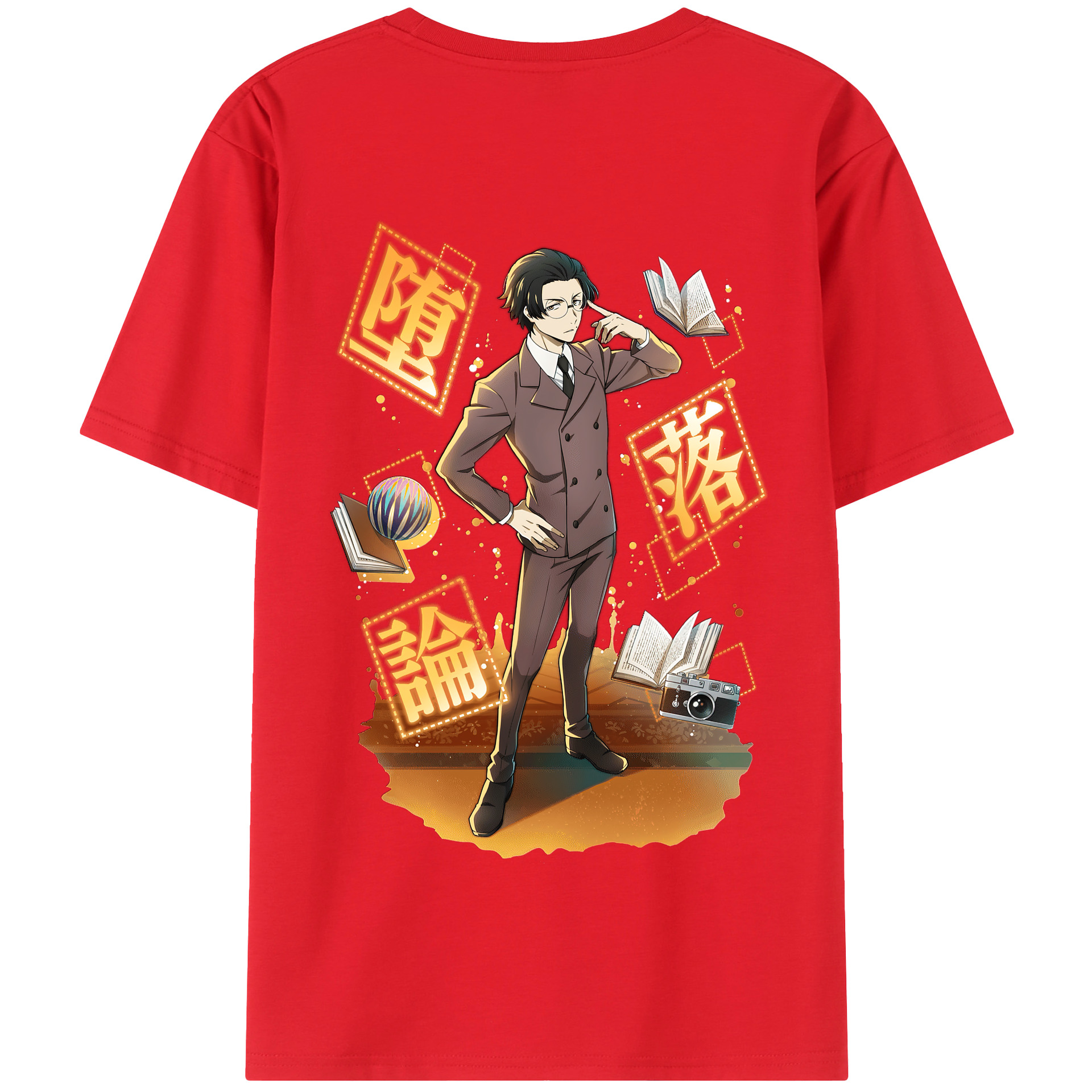 （画像用） 文豪ストレイドッグス Bungo Stray Dogs 綿100％半袖Tシャツ（背面プリント）