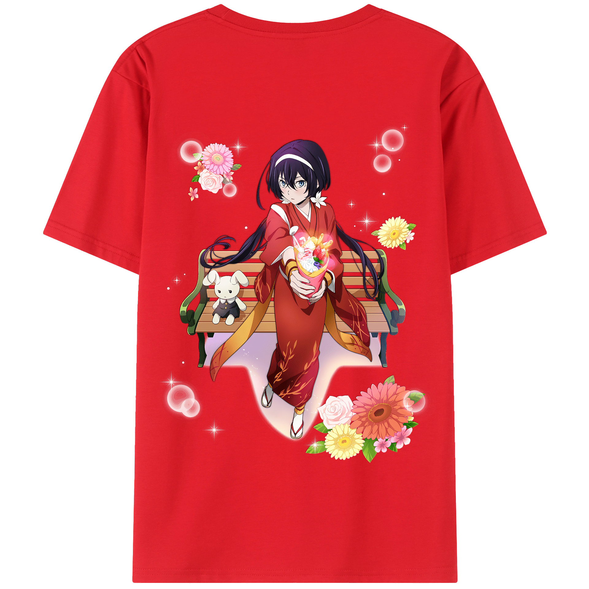 （画像用） 文豪ストレイドッグス Bungo Stray Dogs 綿100％半袖Tシャツ（背面プリント）