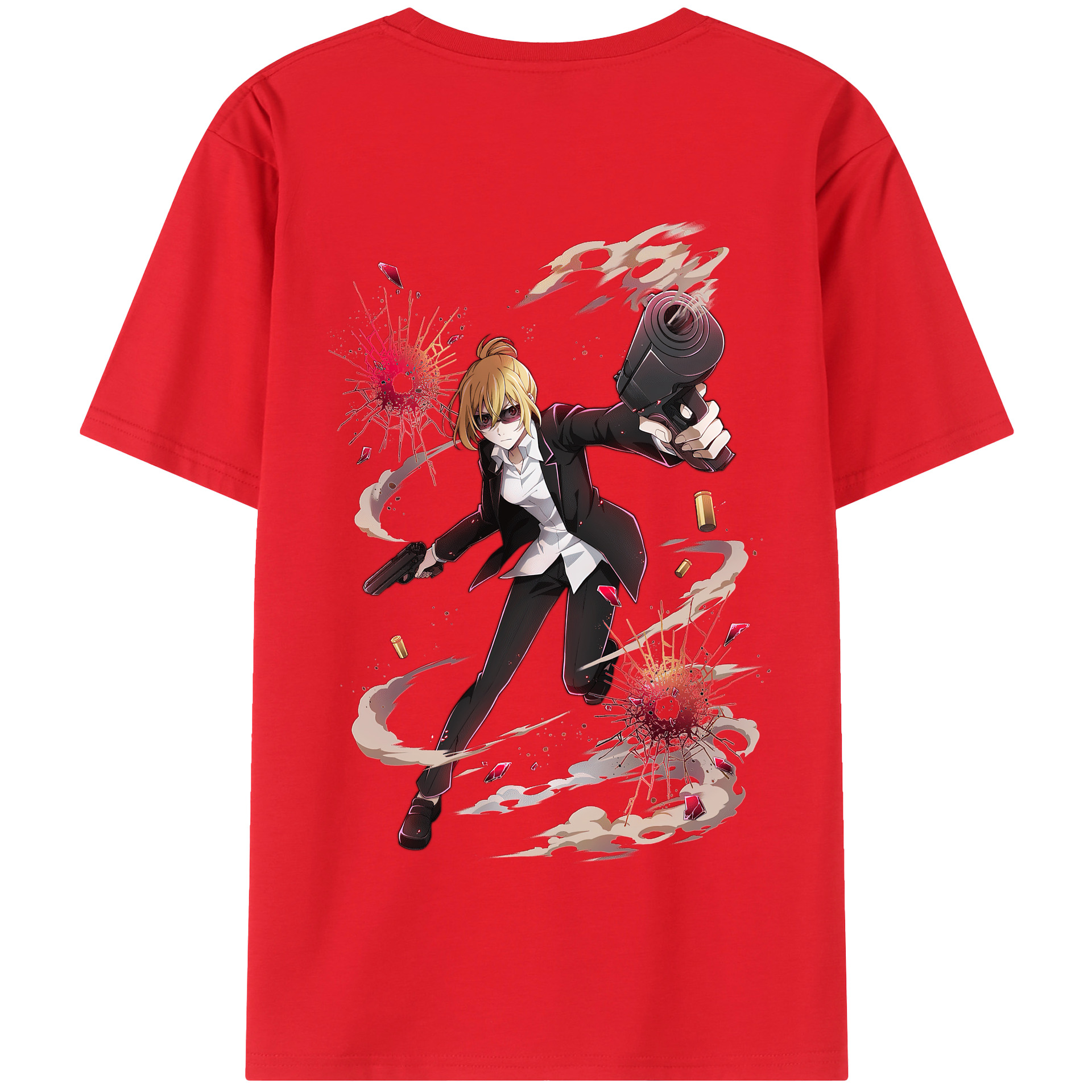 （画像用） 文豪ストレイドッグス Bungo Stray Dogs 綿100％半袖Tシャツ（背面プリント）