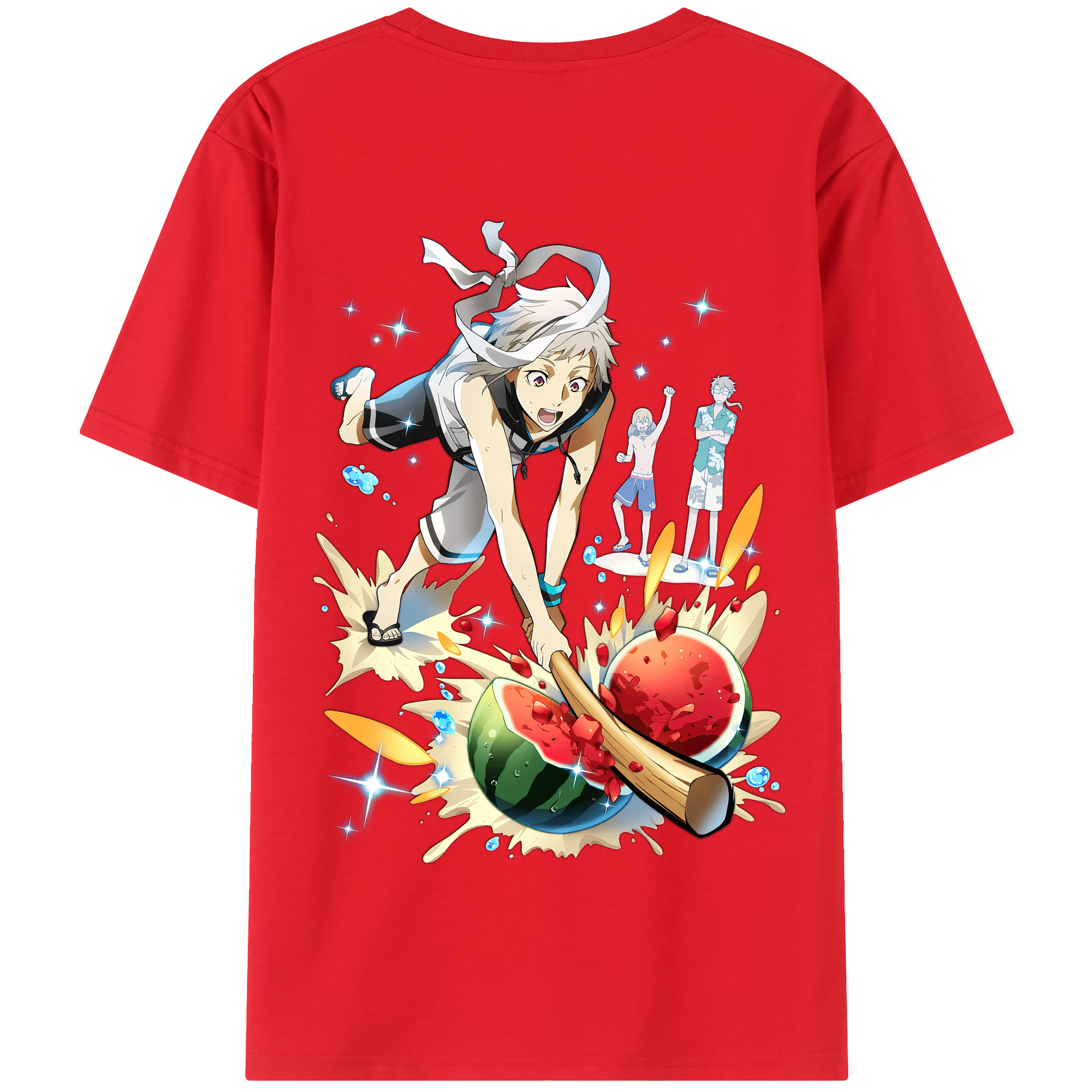 （画像用） 文豪ストレイドッグス Bungo Stray Dogs 綿100％半袖Tシャツ（背面プリント）