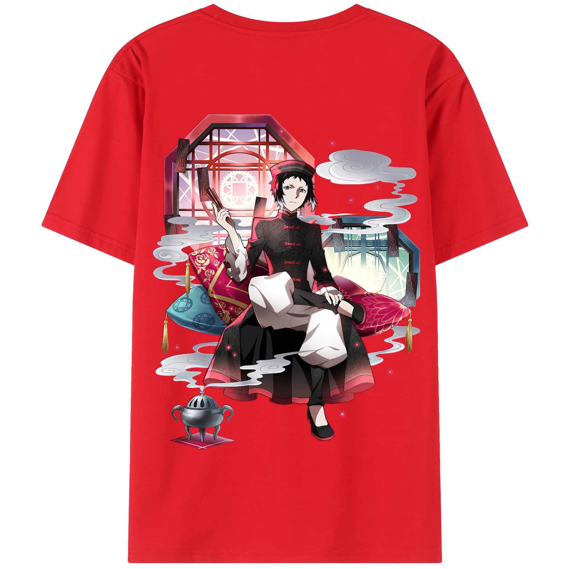 （画像用） 文豪ストレイドッグス Bungo Stray Dogs 綿100％半袖Tシャツ（背面プリント）