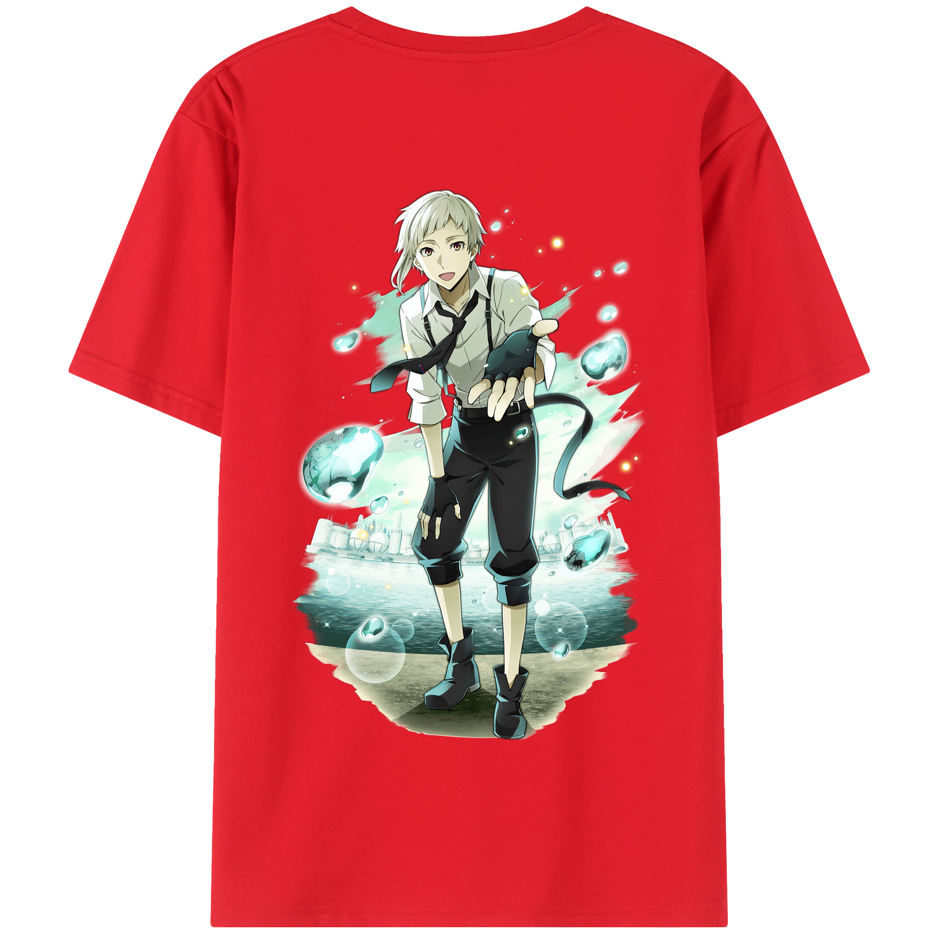 （画像用） 文豪ストレイドッグス Bungo Stray Dogs 綿100％半袖Tシャツ（背面プリント）