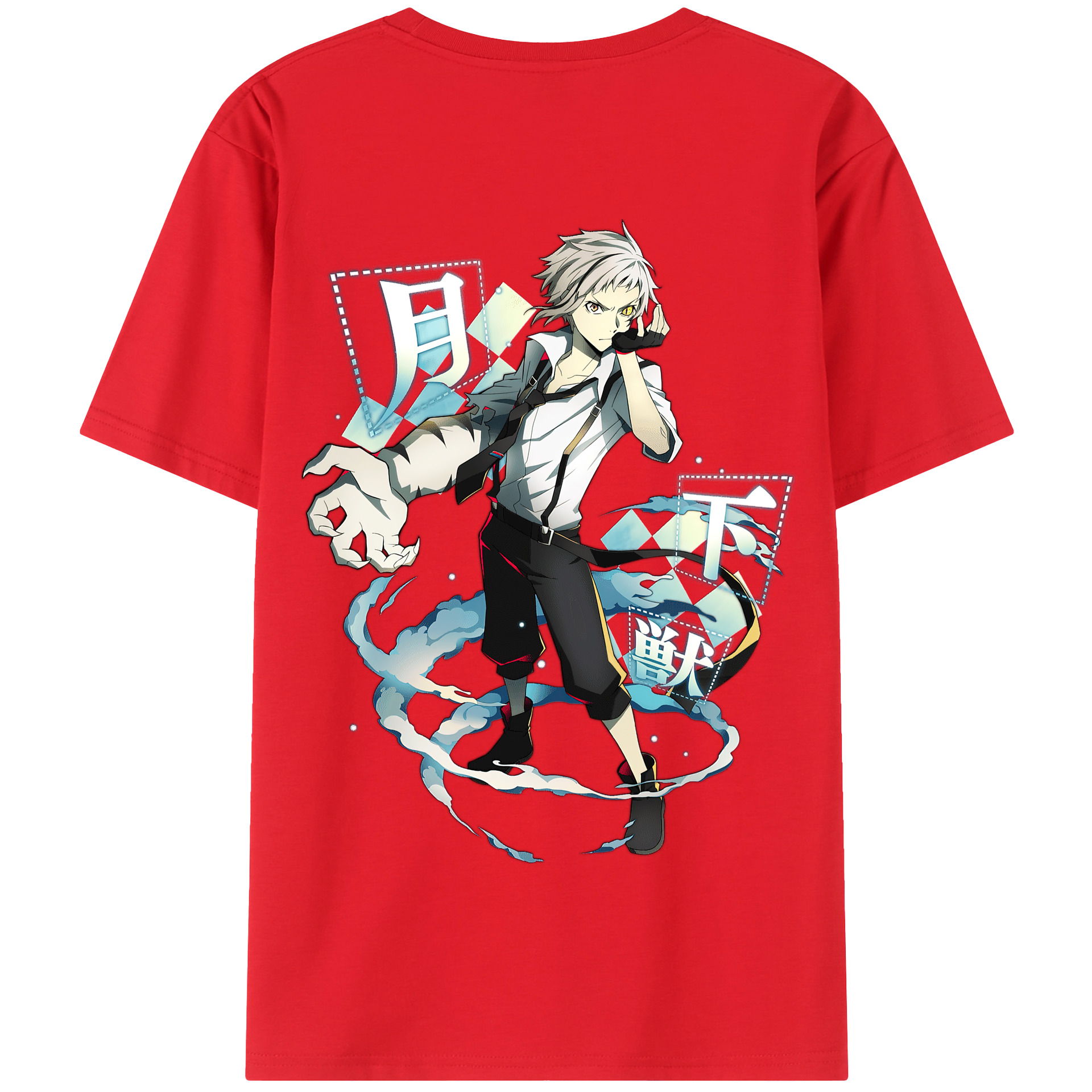 （画像用） 文豪ストレイドッグス Bungo Stray Dogs 綿100％半袖Tシャツ（背面プリント）