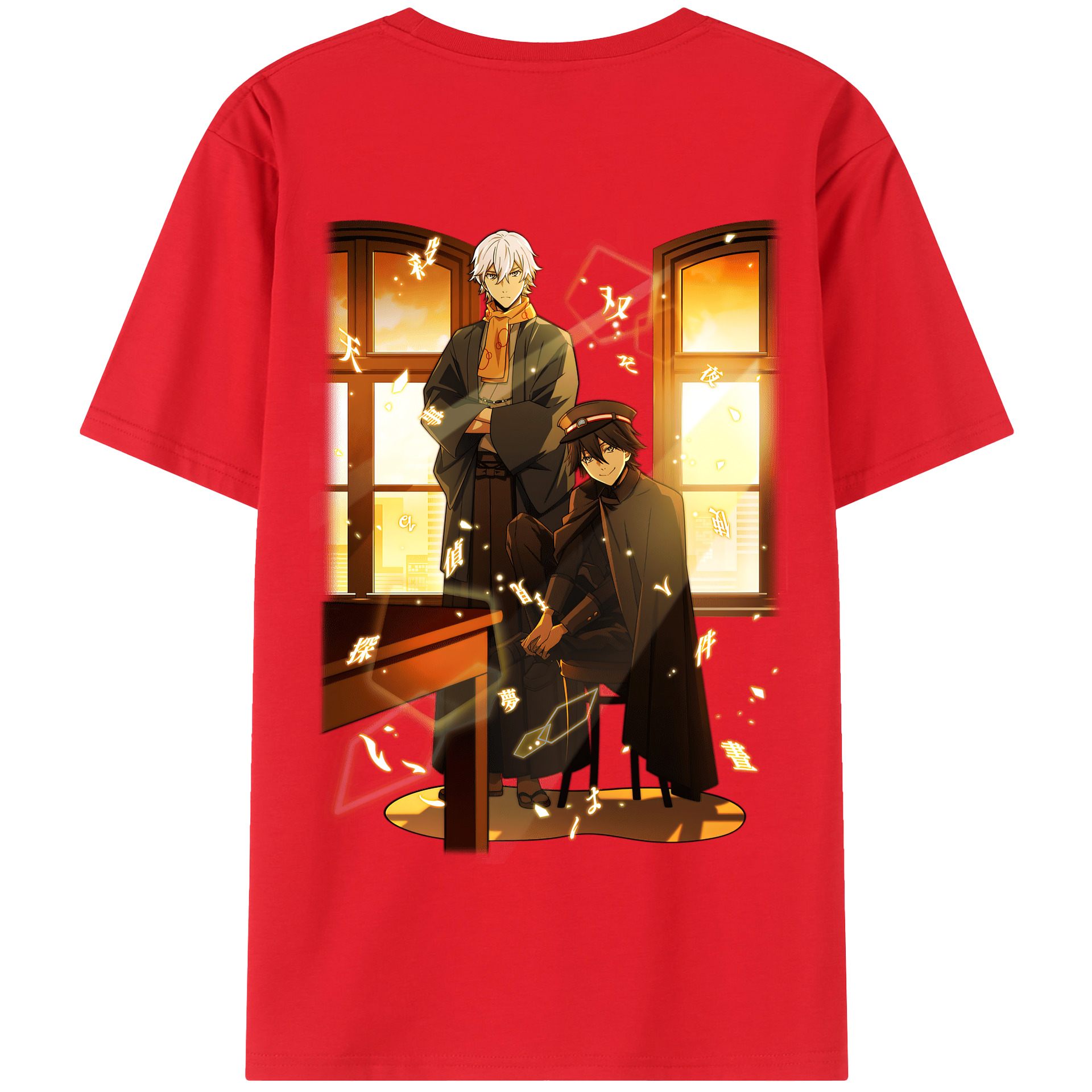 （画像用） 文豪ストレイドッグス Bungo Stray Dogs 綿100％半袖Tシャツ（背面プリント）
