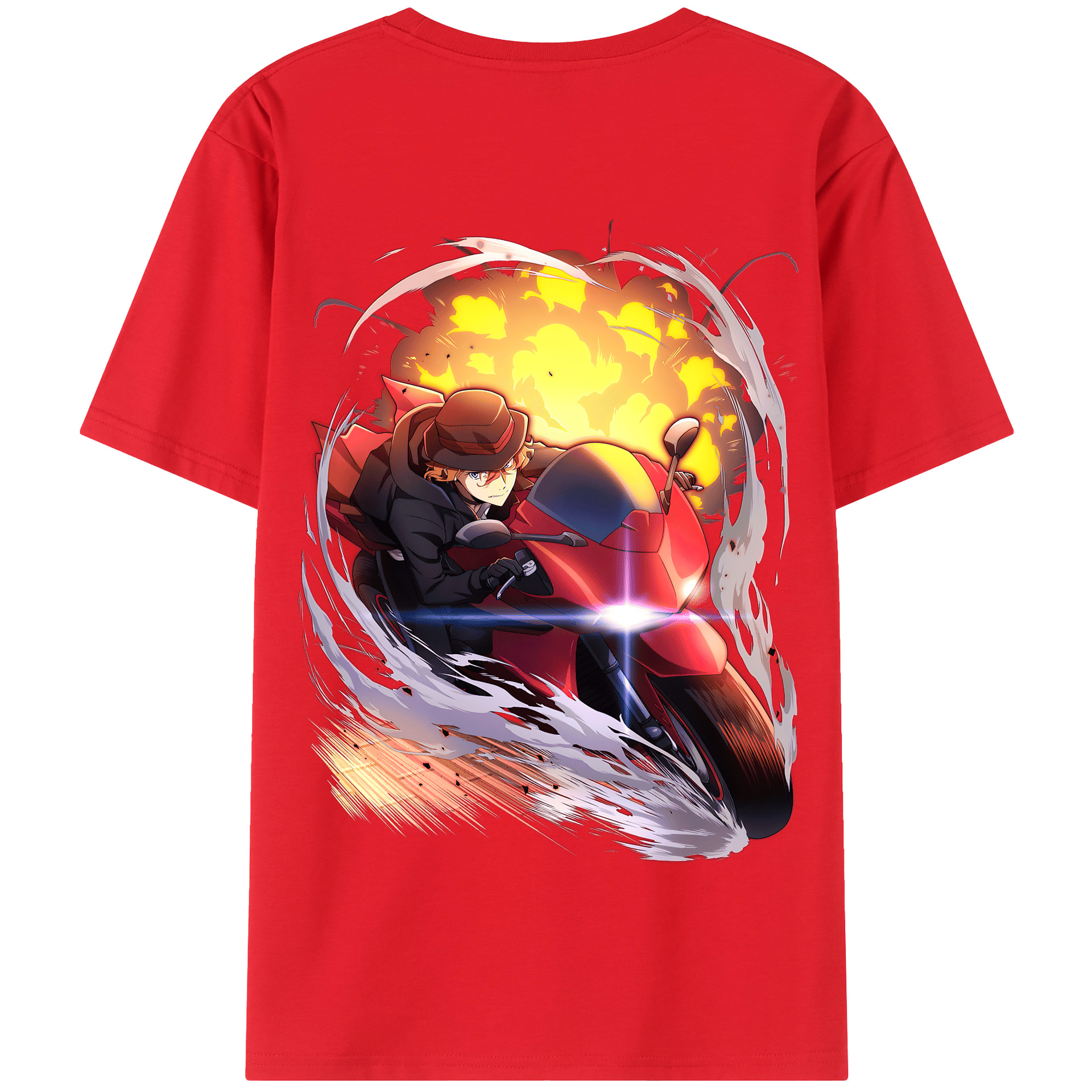 （画像用） 文豪ストレイドッグス Bungo Stray Dogs 綿100％半袖Tシャツ（背面プリント）