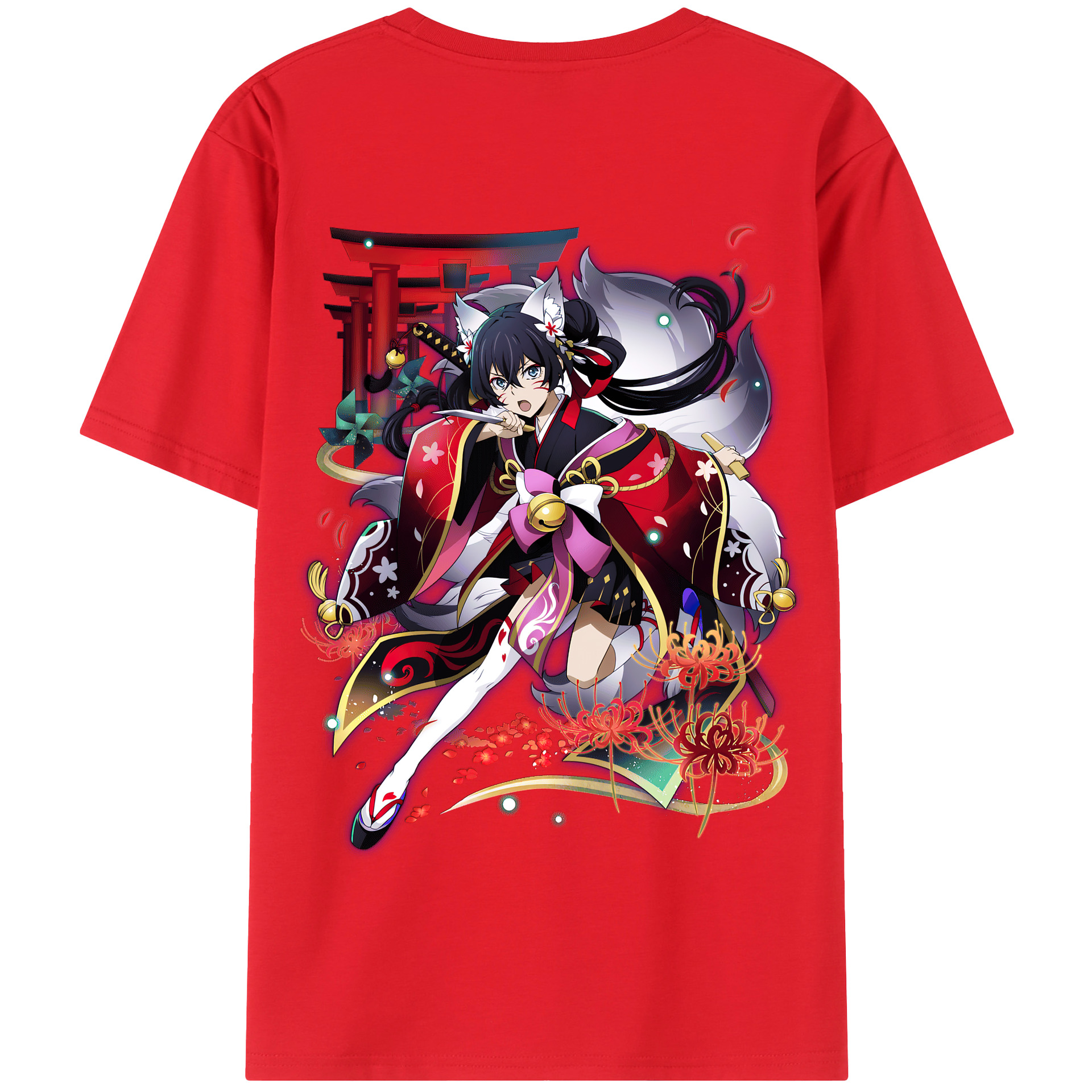 （画像用） 文豪ストレイドッグス Bungo Stray Dogs 綿100％半袖Tシャツ（背面プリント）