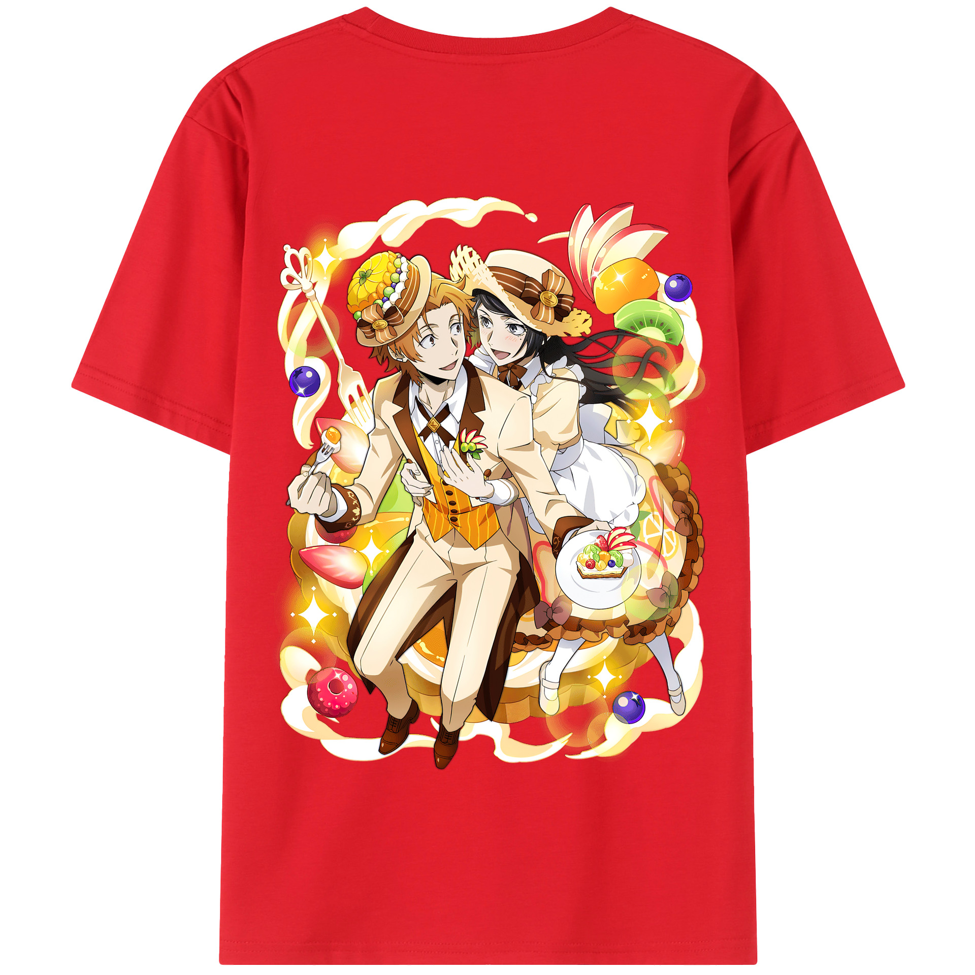 （画像用） 文豪ストレイドッグス Bungo Stray Dogs 綿100％半袖Tシャツ（背面プリント）