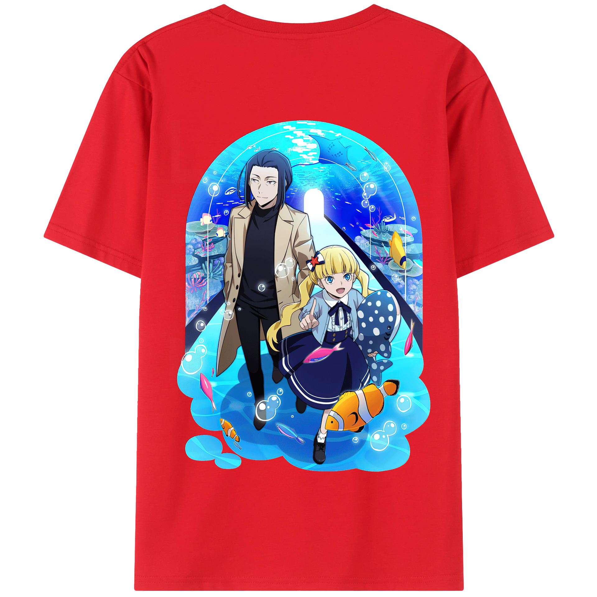 （画像用） 文豪ストレイドッグス Bungo Stray Dogs 綿100％半袖Tシャツ（背面プリント）