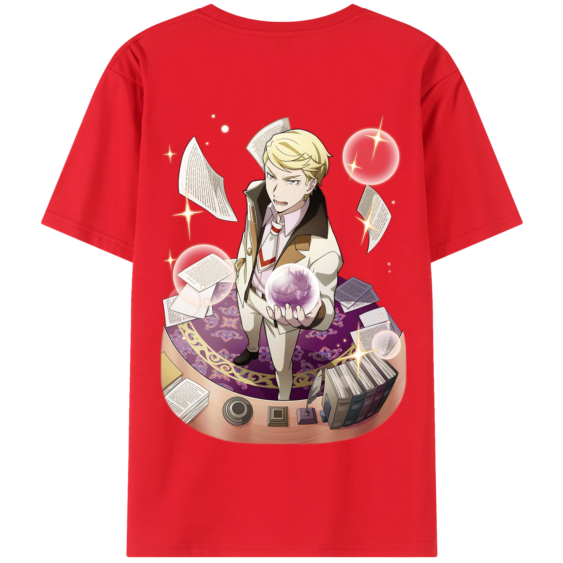 （画像用） 文豪ストレイドッグス Bungo Stray Dogs 綿100％半袖Tシャツ（背面プリント）
