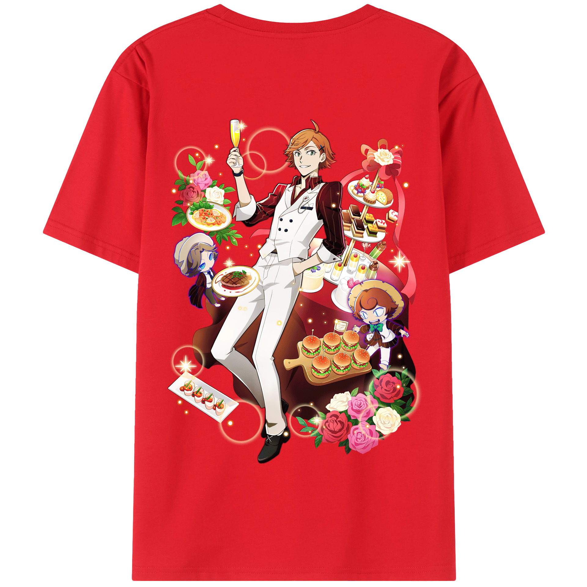 （画像用） 文豪ストレイドッグス Bungo Stray Dogs 綿100％半袖Tシャツ（背面プリント）
