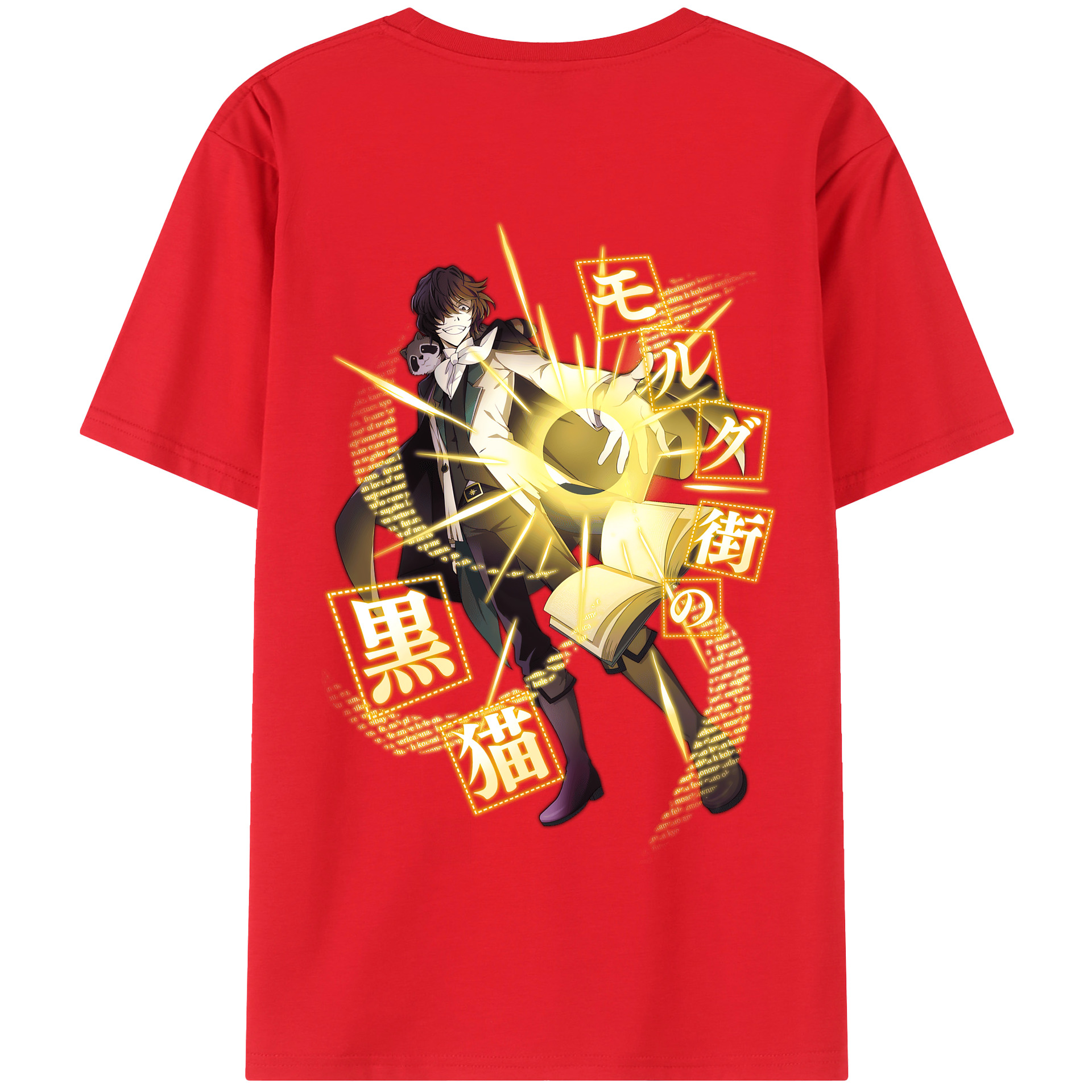 （画像用） 文豪ストレイドッグス Bungo Stray Dogs 綿100％半袖Tシャツ（背面プリント）