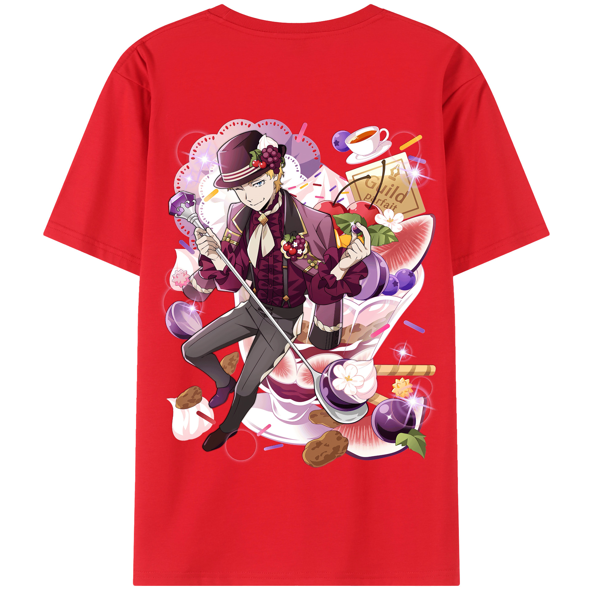 （画像用） 文豪ストレイドッグス Bungo Stray Dogs 綿100％半袖Tシャツ（背面プリント）