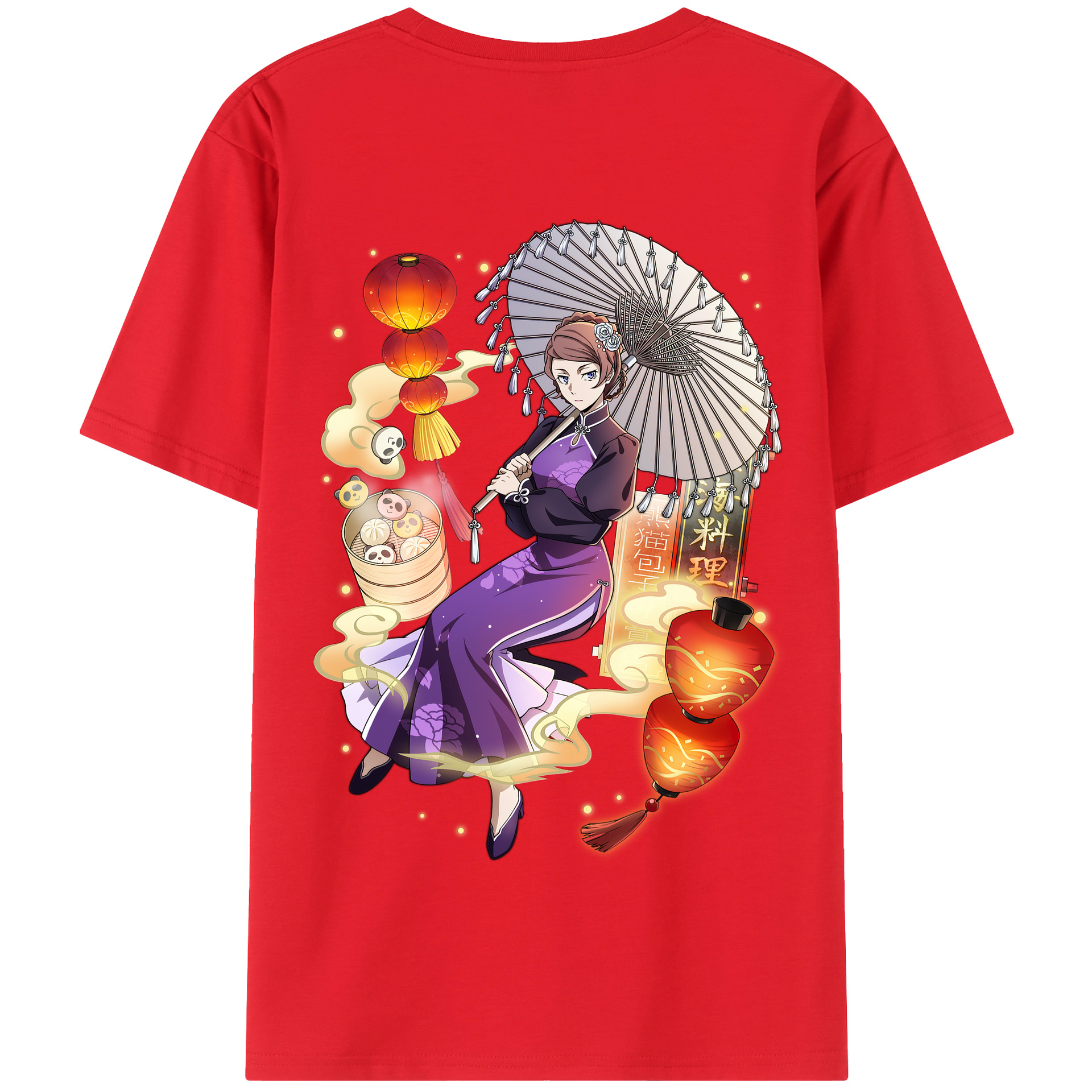 （画像用） 文豪ストレイドッグス Bungo Stray Dogs 綿100％半袖Tシャツ（背面プリント）