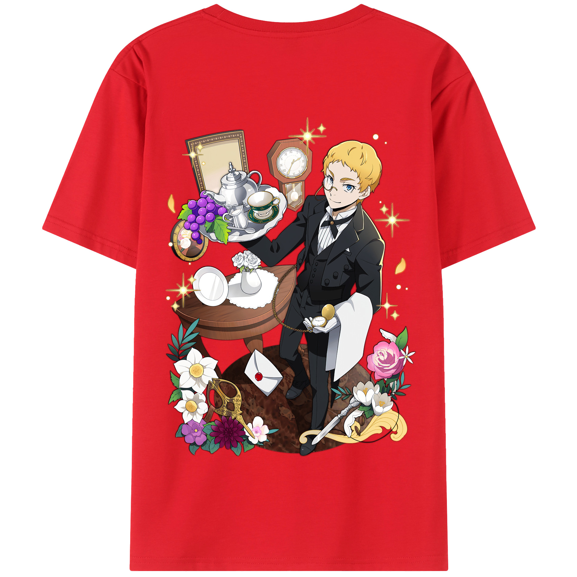 （画像用） 文豪ストレイドッグス Bungo Stray Dogs 綿100％半袖Tシャツ（背面プリント）