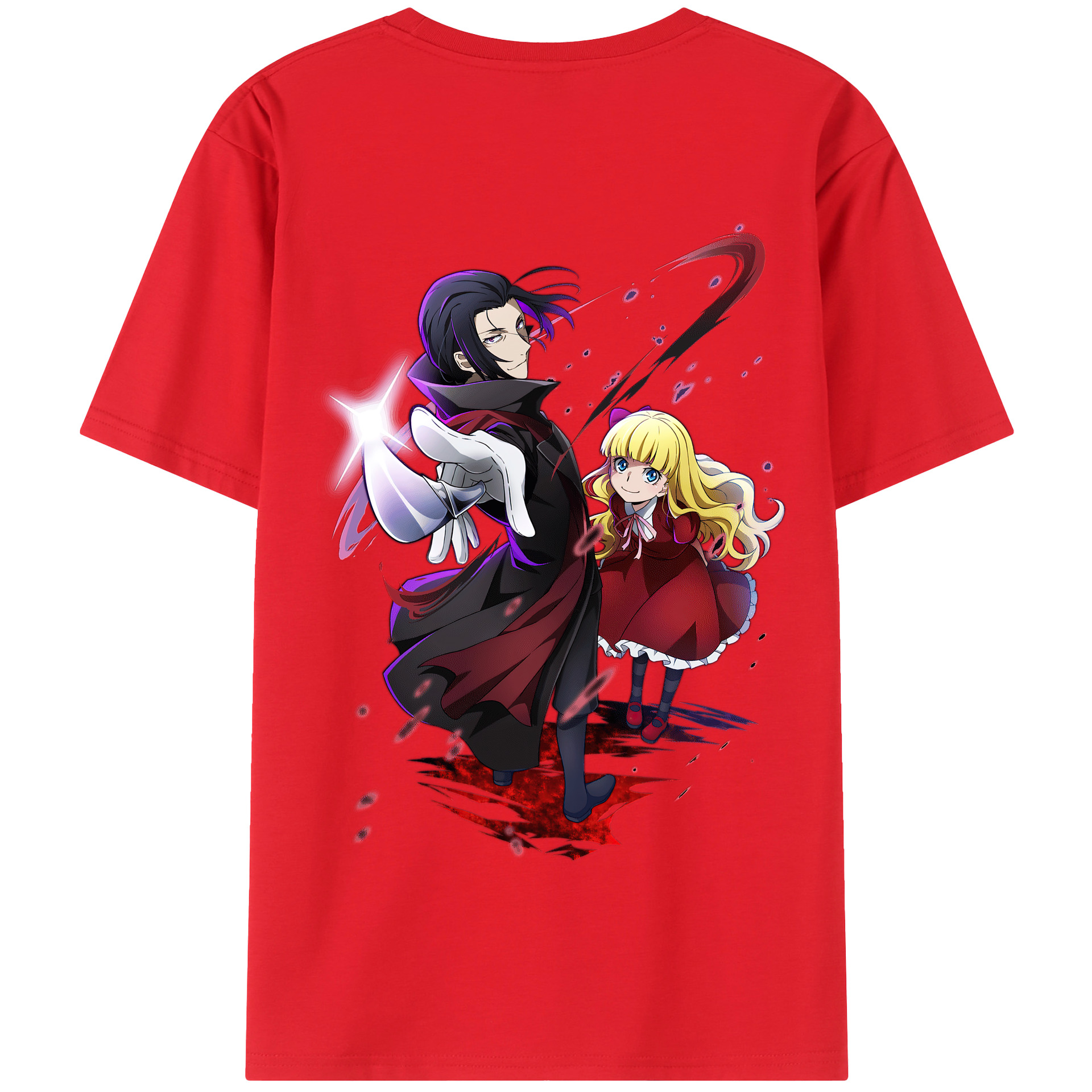 （画像用） 文豪ストレイドッグス Bungo Stray Dogs 綿100％半袖Tシャツ（背面プリント）