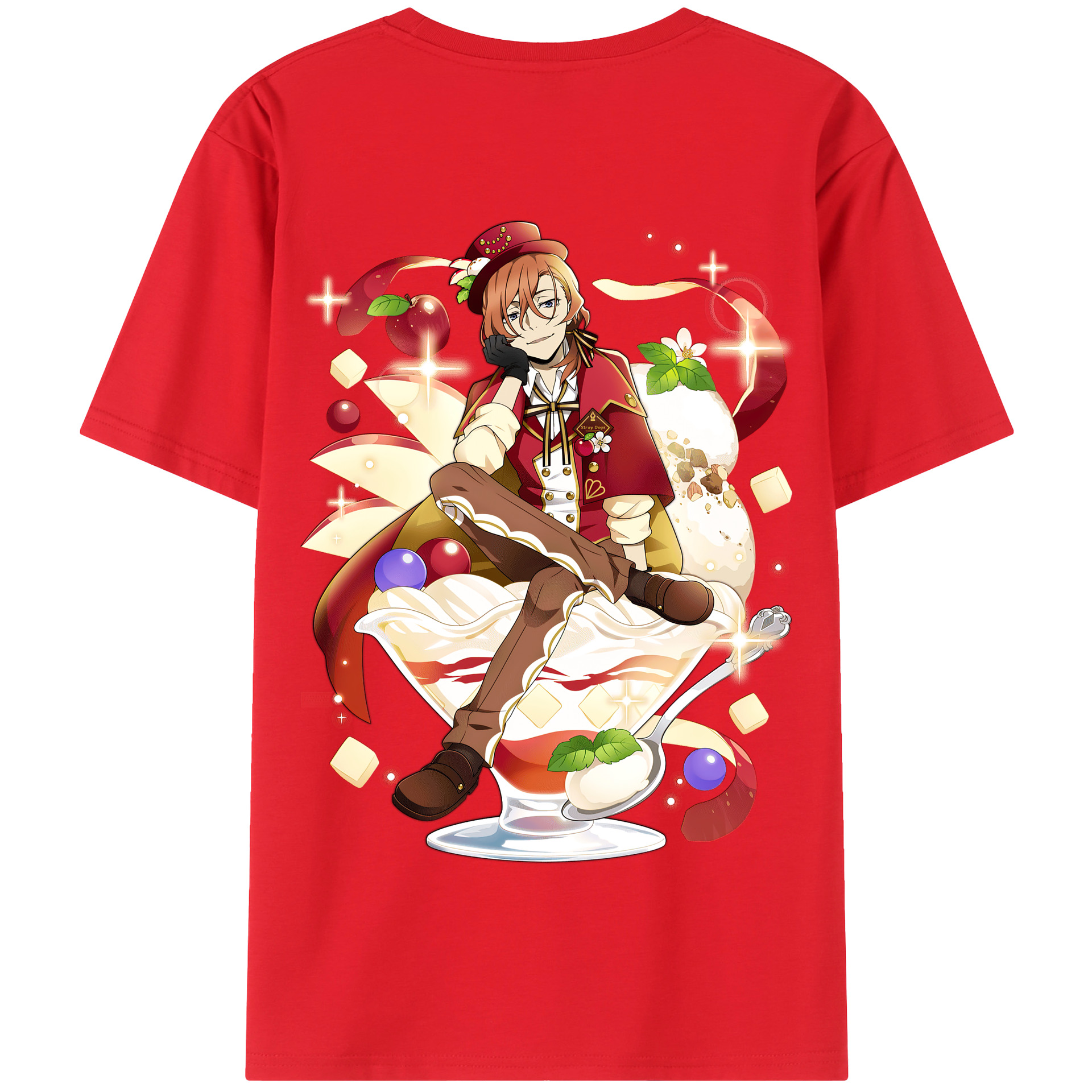 （画像用） 文豪ストレイドッグス Bungo Stray Dogs 綿100％半袖Tシャツ（背面プリント）