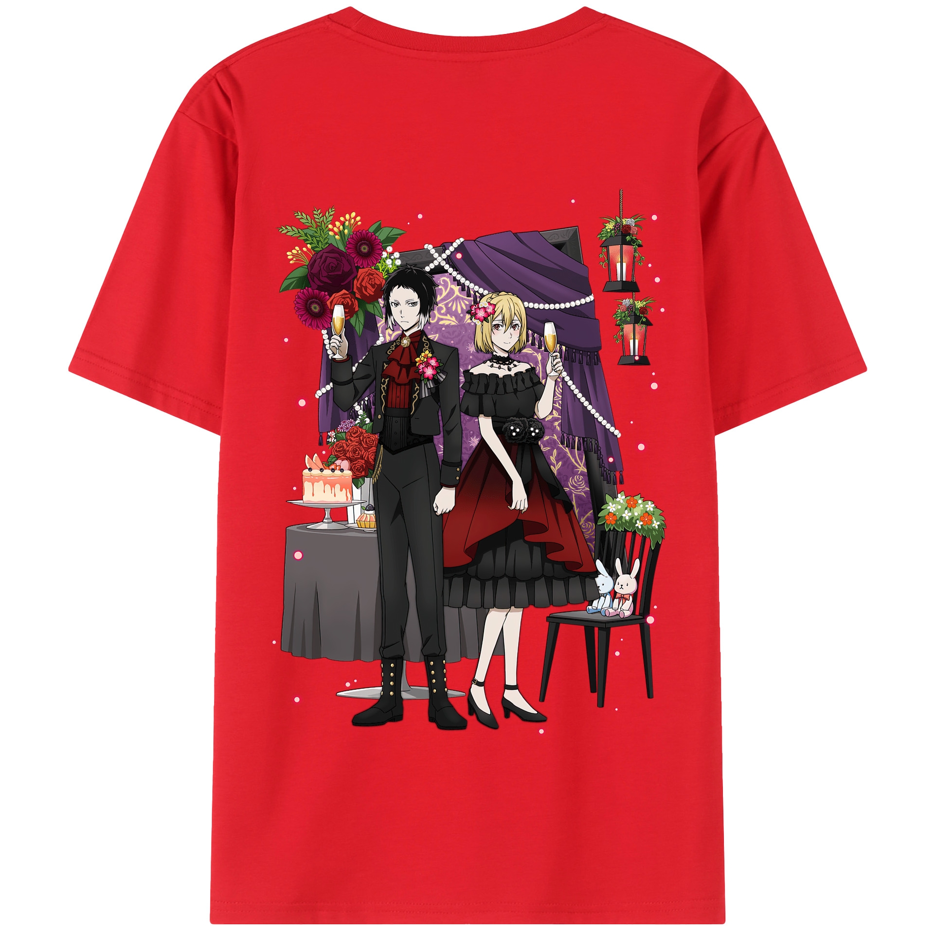 （画像用） 文豪ストレイドッグス Bungo Stray Dogs 綿100％半袖Tシャツ（背面プリント）