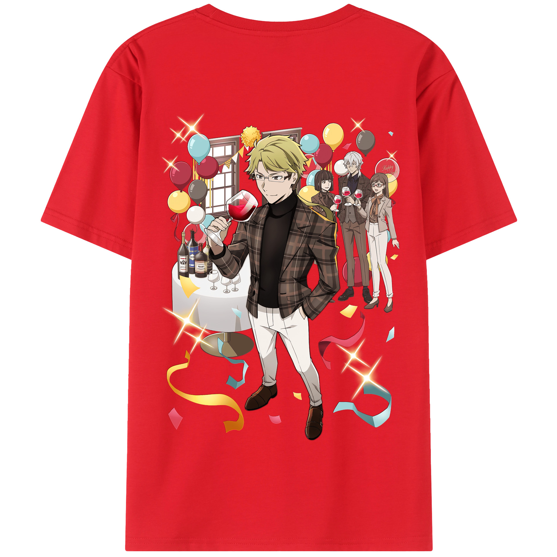 （画像用） 文豪ストレイドッグス Bungo Stray Dogs 綿100％半袖Tシャツ（背面プリント）