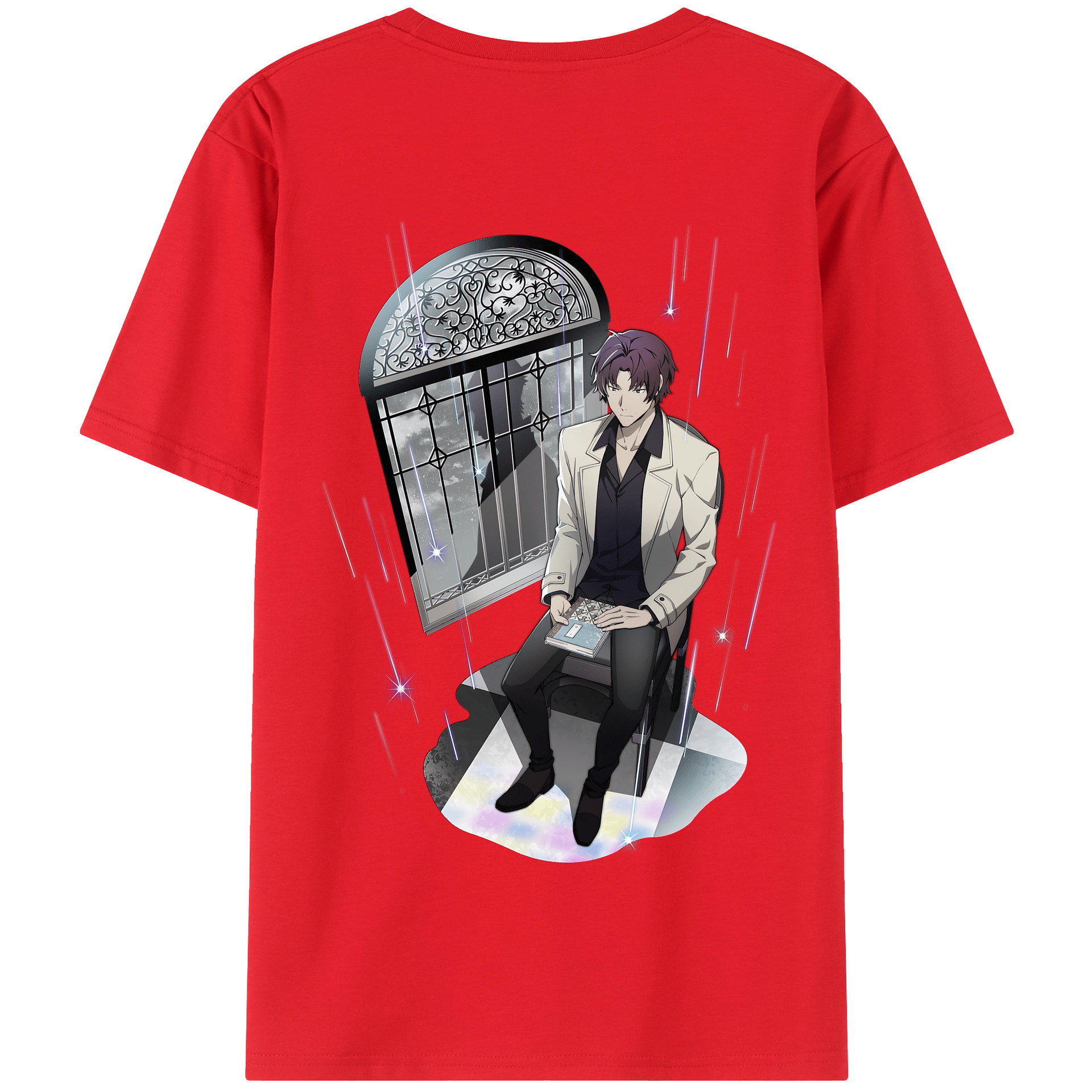 （画像用） 文豪ストレイドッグス Bungo Stray Dogs 綿100％半袖Tシャツ（背面プリント）