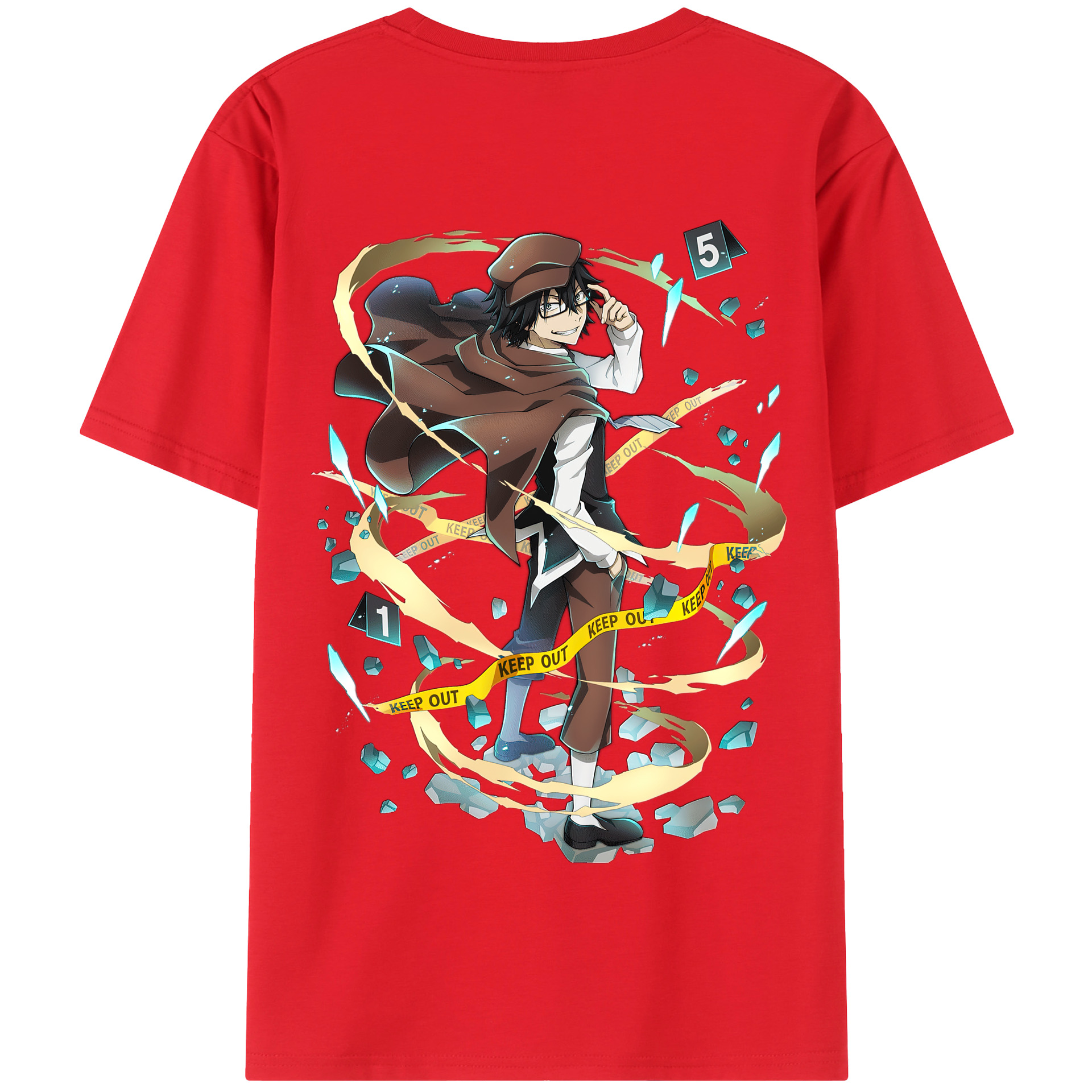（画像用） 文豪ストレイドッグス Bungo Stray Dogs 綿100％半袖Tシャツ（背面プリント）