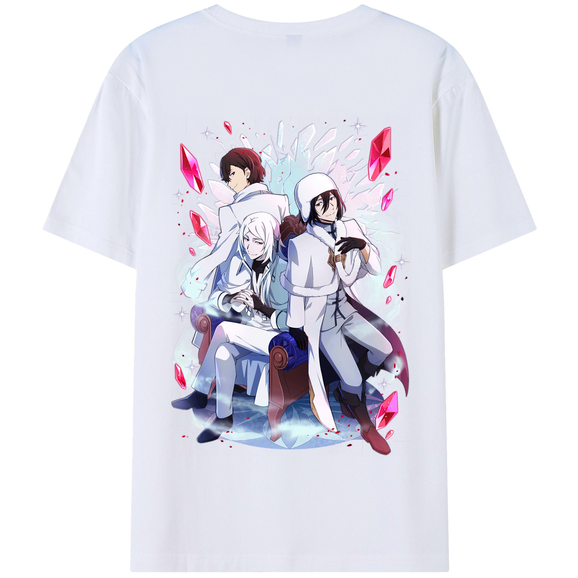（画像用） 文豪ストレイドッグス Bungo Stray Dogs 綿100％半袖Tシャツ（背面プリント）