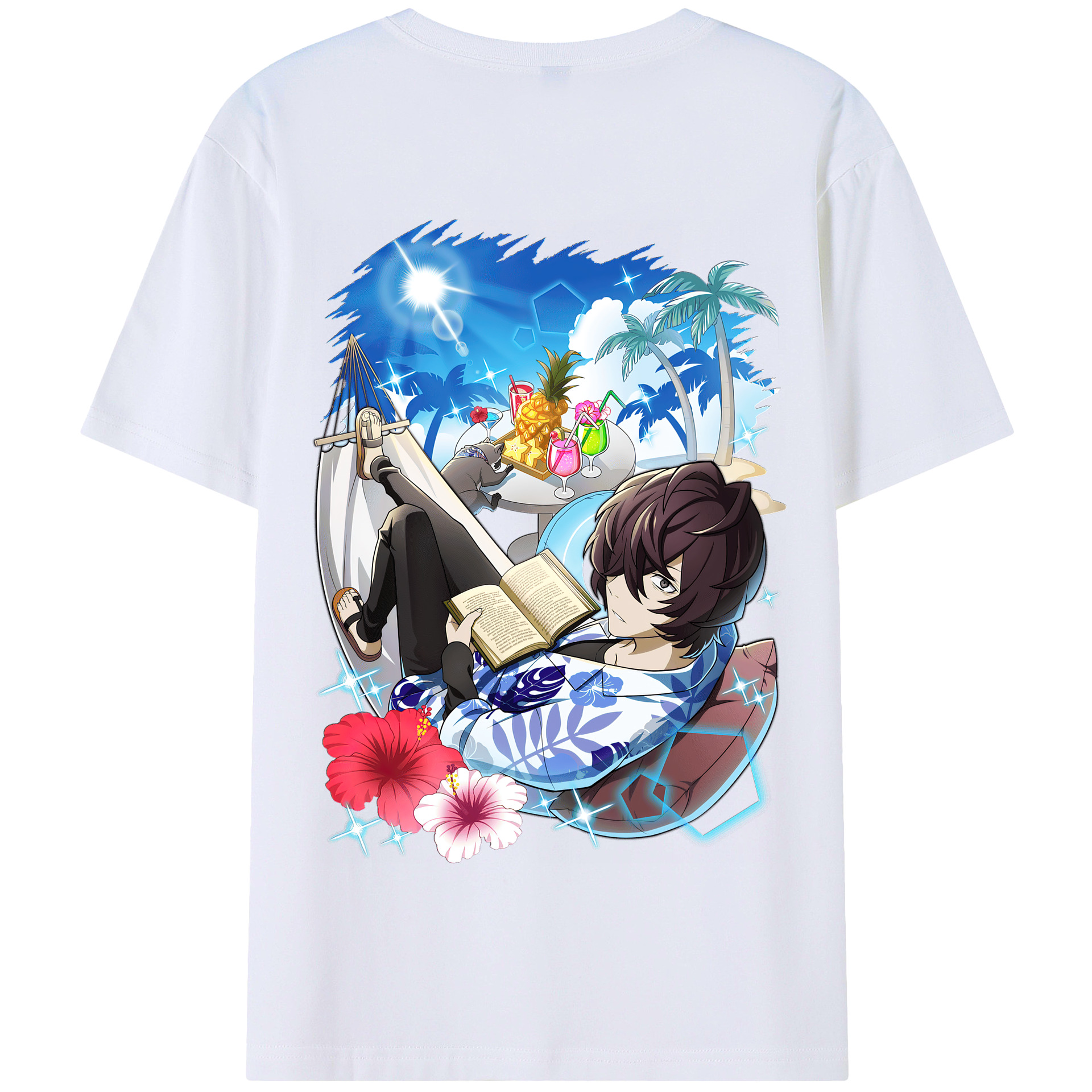 （画像用） 文豪ストレイドッグス Bungo Stray Dogs 綿100％半袖Tシャツ（背面プリント）