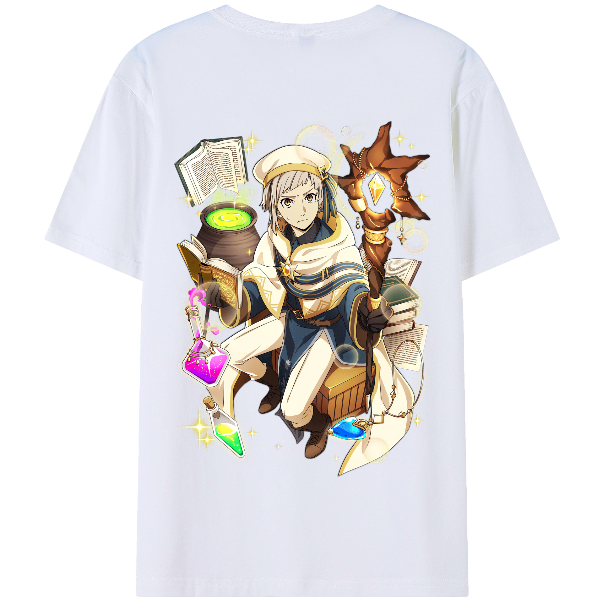 （画像用） 文豪ストレイドッグス Bungo Stray Dogs 綿100％半袖Tシャツ（背面プリント）