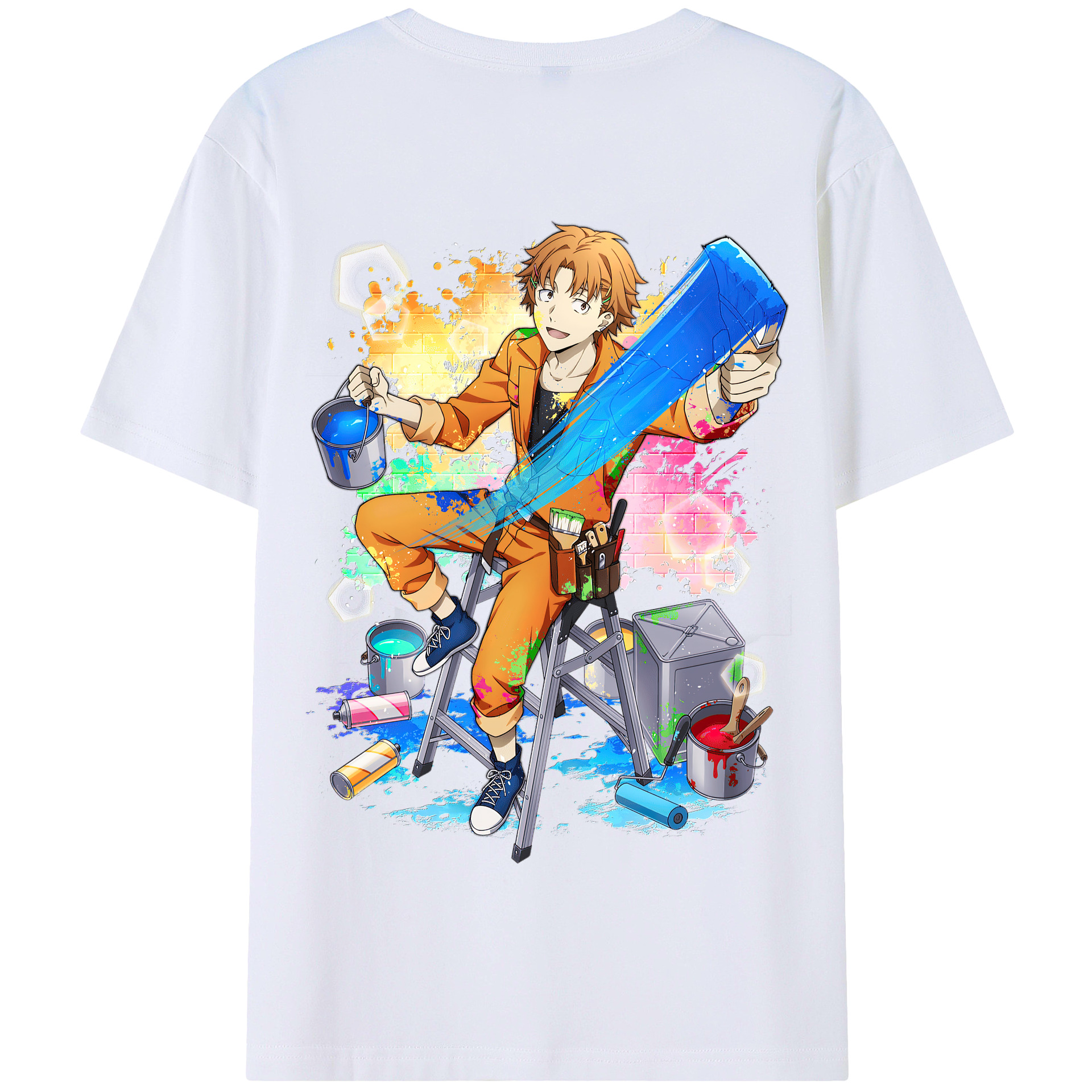 （画像用） 文豪ストレイドッグス Bungo Stray Dogs 綿100％半袖Tシャツ（背面プリント）