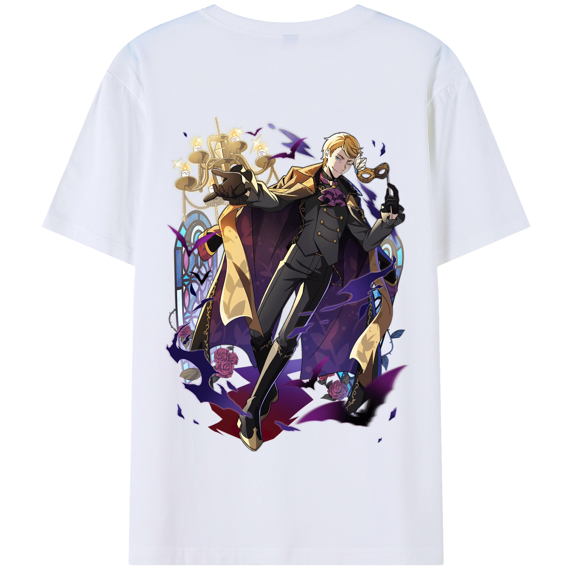 （画像用） 文豪ストレイドッグス Bungo Stray Dogs 綿100％半袖Tシャツ（背面プリント）