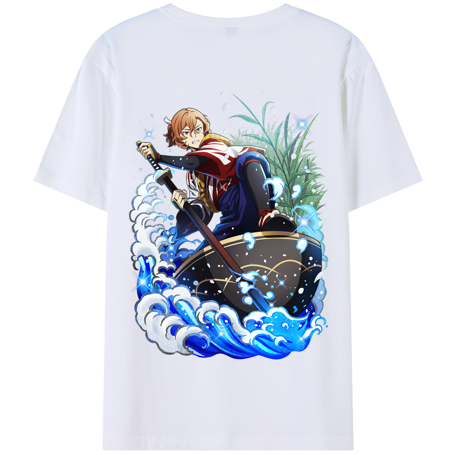 （画像用） 文豪ストレイドッグス Bungo Stray Dogs 綿100％半袖Tシャツ（背面プリント）