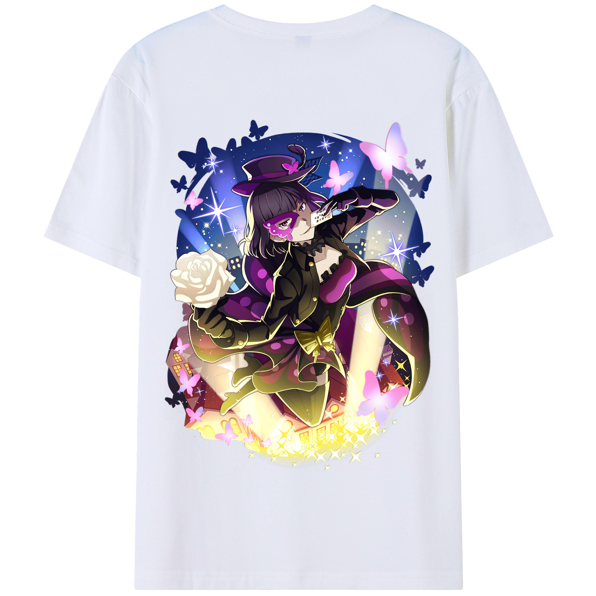 （画像用） 文豪ストレイドッグス Bungo Stray Dogs 綿100％半袖Tシャツ（背面プリント）