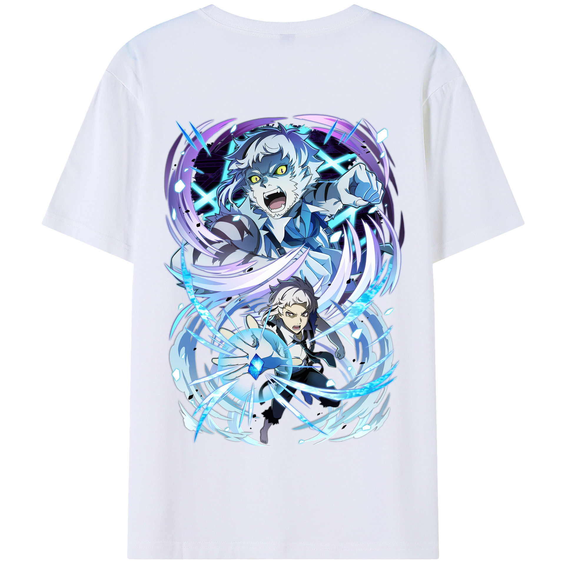 （画像用） 文豪ストレイドッグス Bungo Stray Dogs 綿100％半袖Tシャツ（背面プリント）