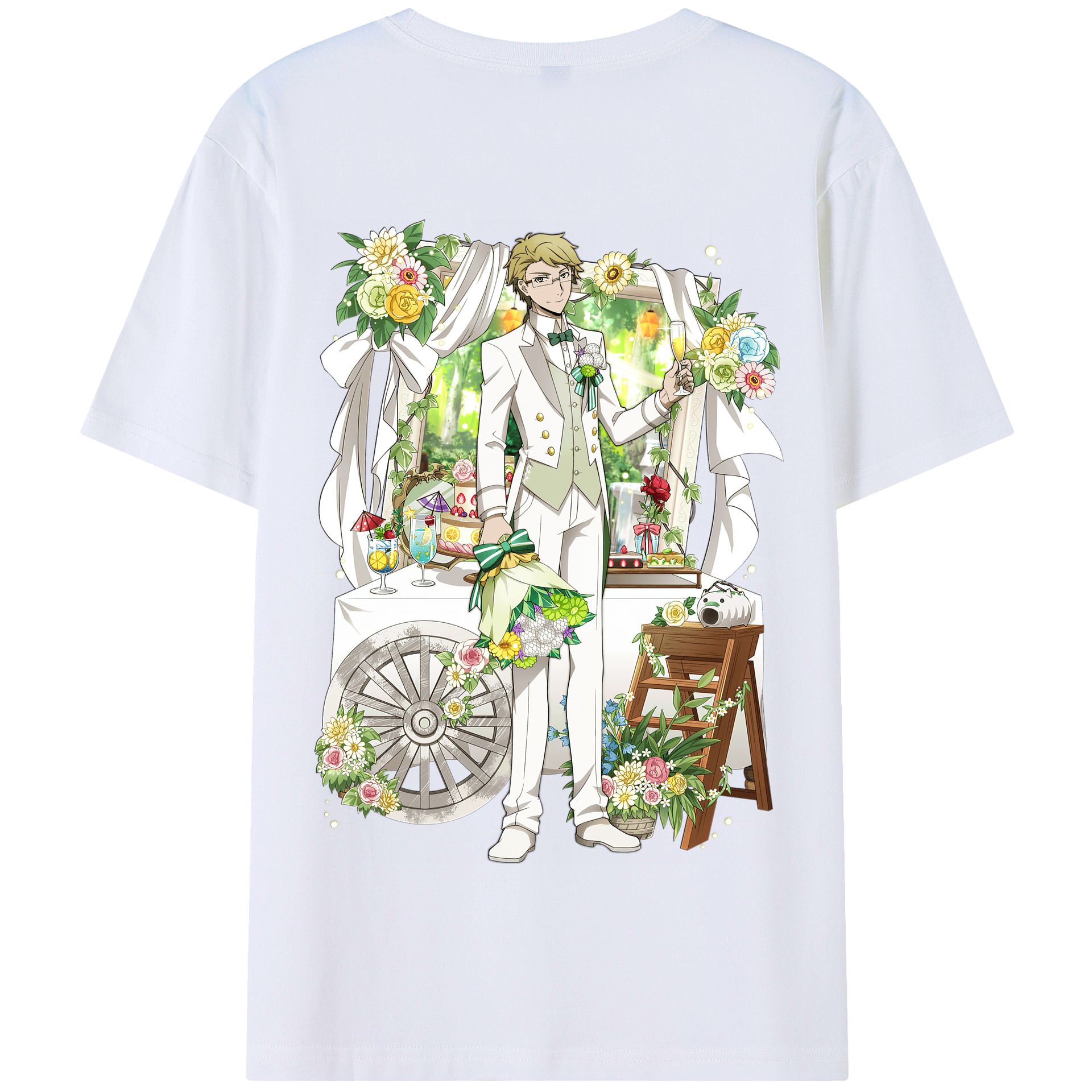 （画像用） 文豪ストレイドッグス Bungo Stray Dogs 綿100％半袖Tシャツ（背面プリント）