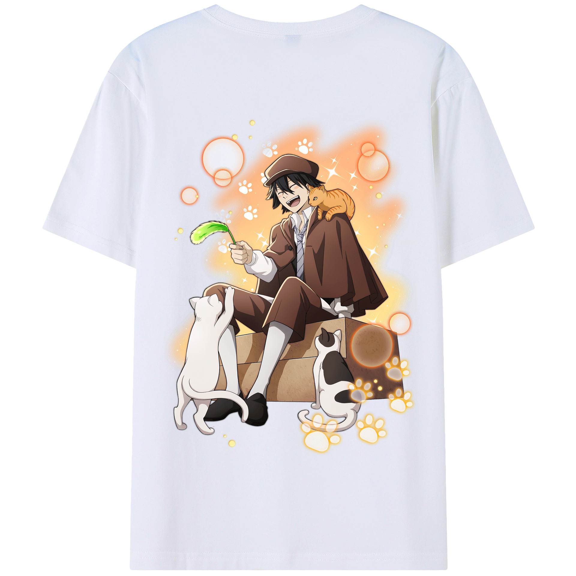 （画像用） 文豪ストレイドッグス Bungo Stray Dogs 綿100％半袖Tシャツ（背面プリント）