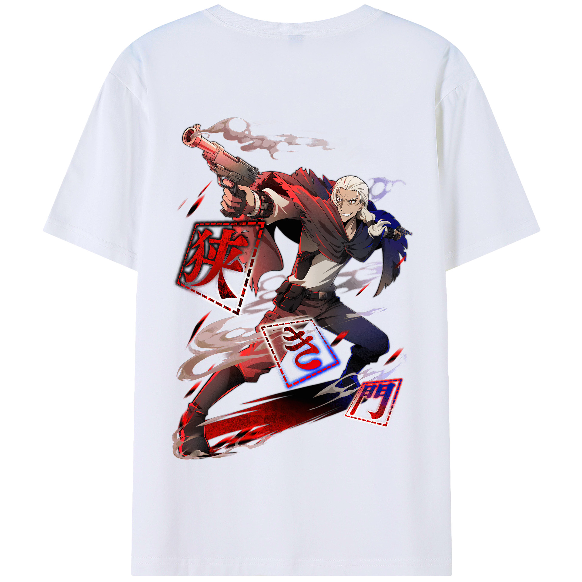 （画像用） 文豪ストレイドッグス Bungo Stray Dogs 綿100％半袖Tシャツ（背面プリント）
