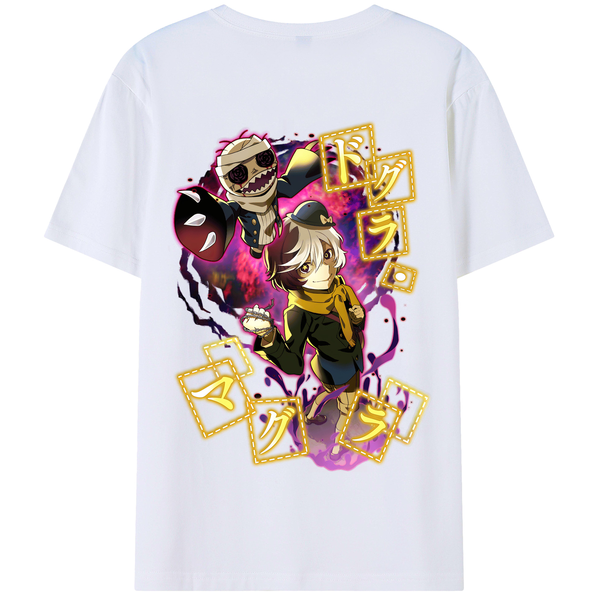 （画像用） 文豪ストレイドッグス Bungo Stray Dogs 綿100％半袖Tシャツ（背面プリント）