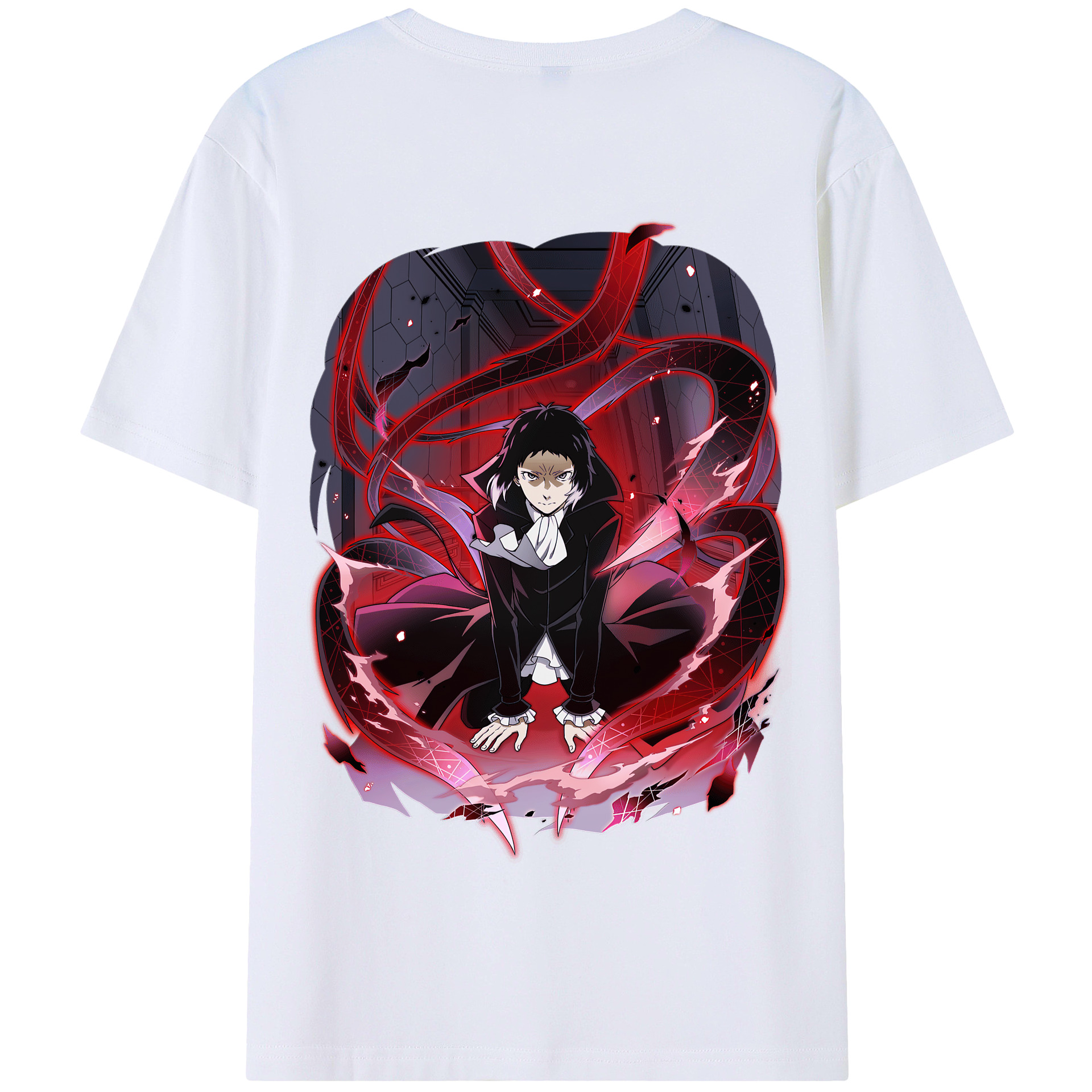 （画像用） 文豪ストレイドッグス Bungo Stray Dogs 綿100％半袖Tシャツ（背面プリント）