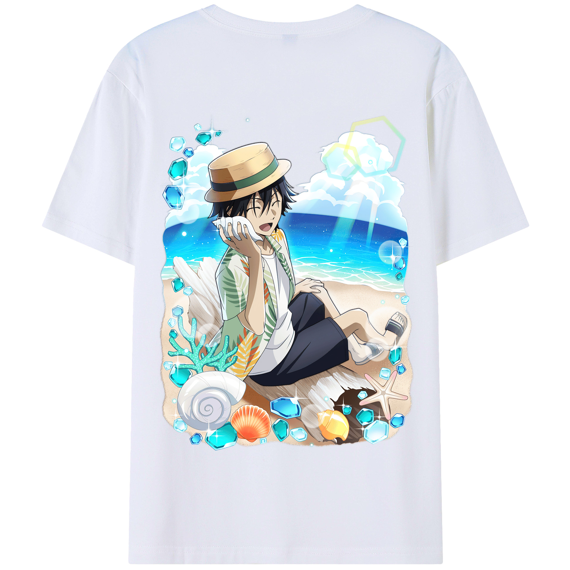 （画像用） 文豪ストレイドッグス Bungo Stray Dogs 綿100％半袖Tシャツ（背面プリント）