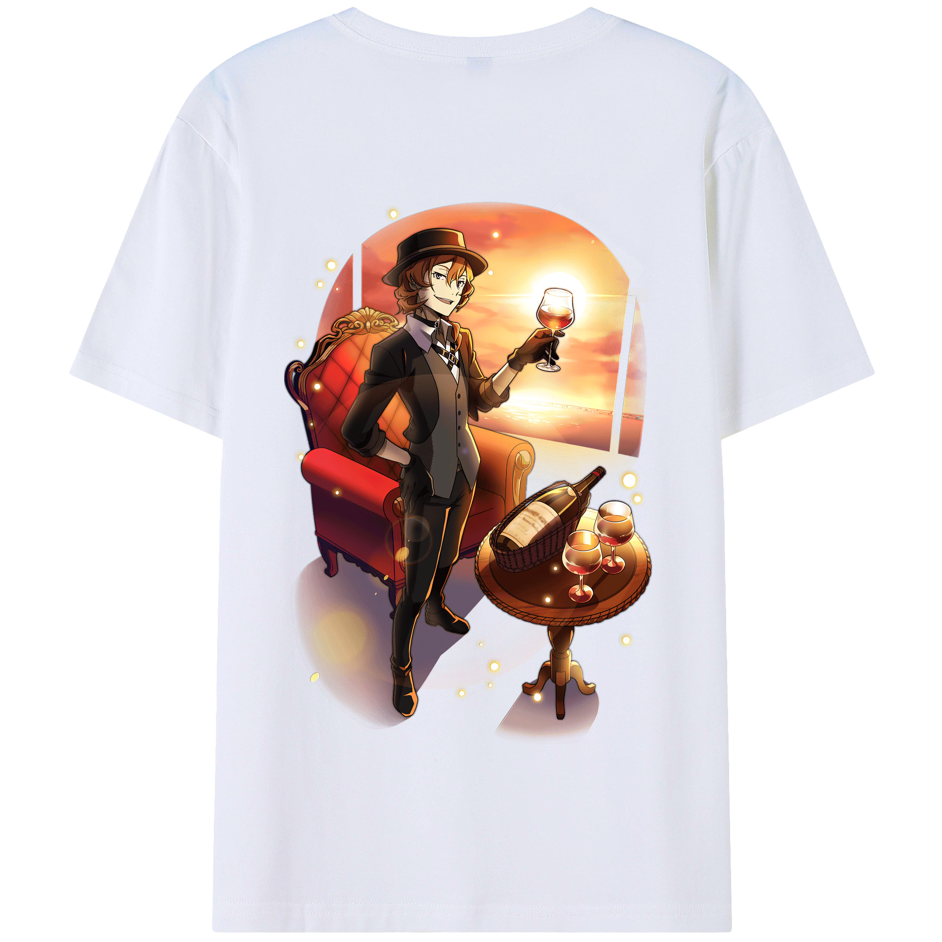 （画像用） 文豪ストレイドッグス Bungo Stray Dogs 綿100％半袖Tシャツ（背面プリント）