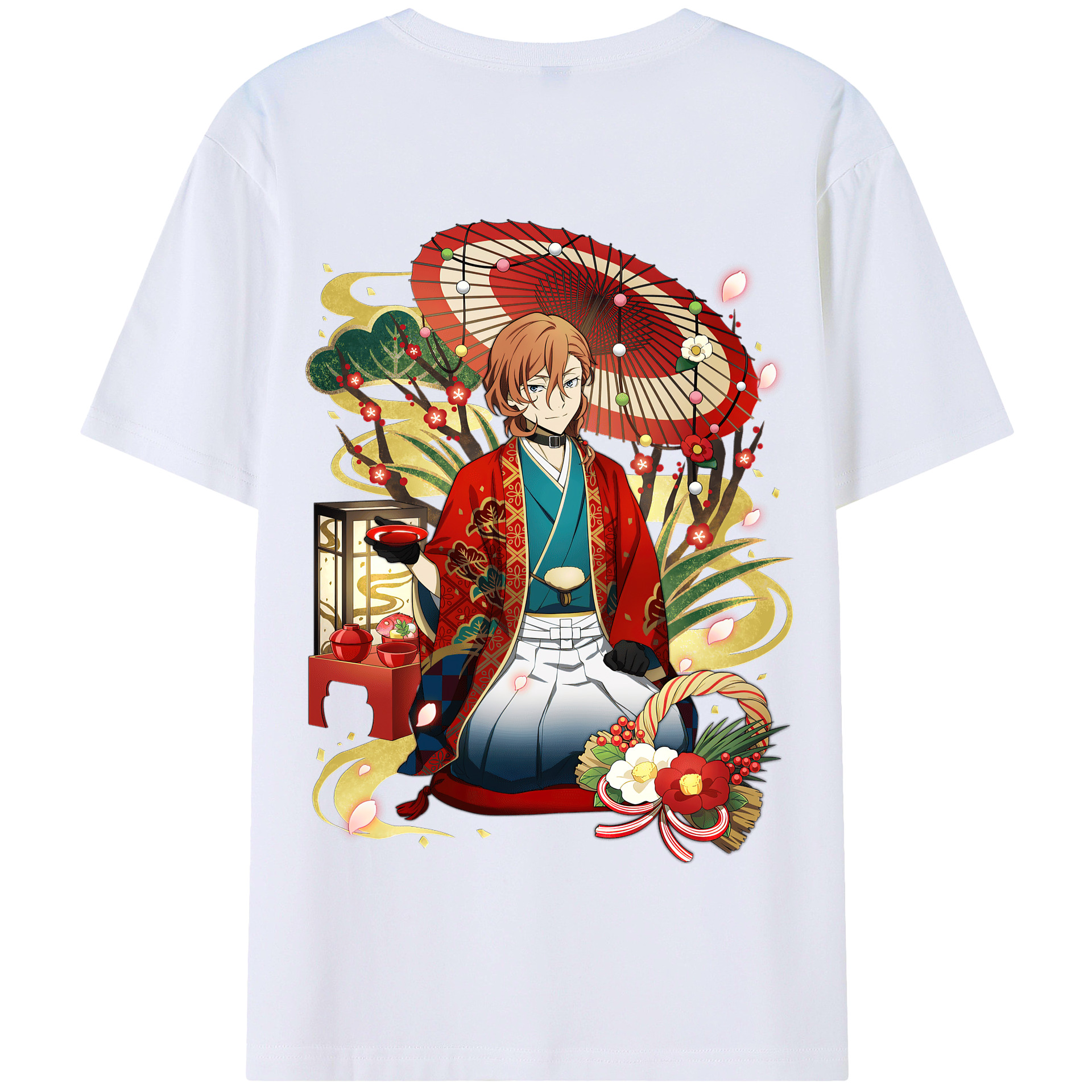 （画像用） 文豪ストレイドッグス Bungo Stray Dogs 綿100％半袖Tシャツ（背面プリント）