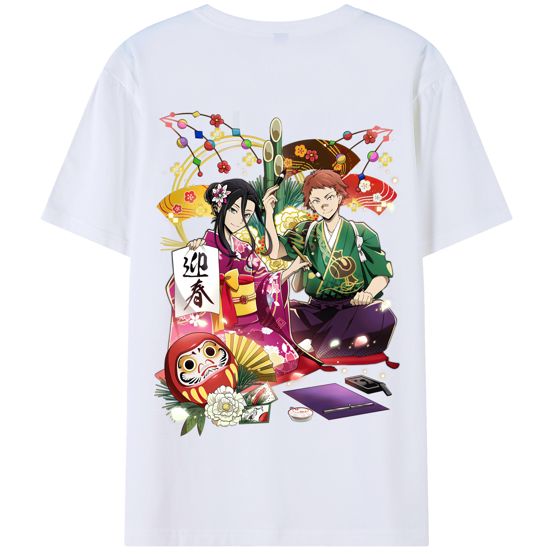 （画像用） 文豪ストレイドッグス Bungo Stray Dogs 綿100％半袖Tシャツ（背面プリント）