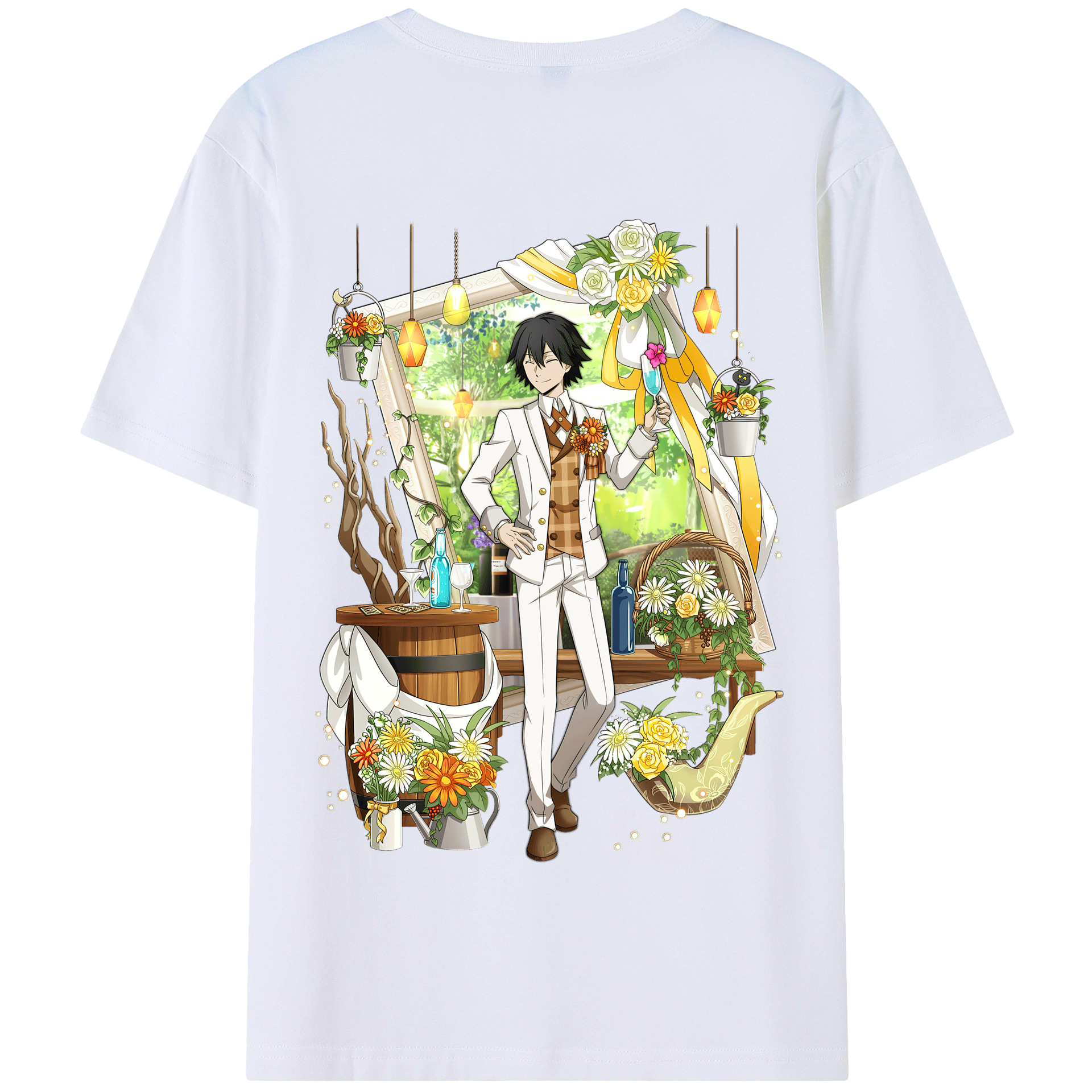 （画像用） 文豪ストレイドッグス Bungo Stray Dogs 綿100％半袖Tシャツ（背面プリント）