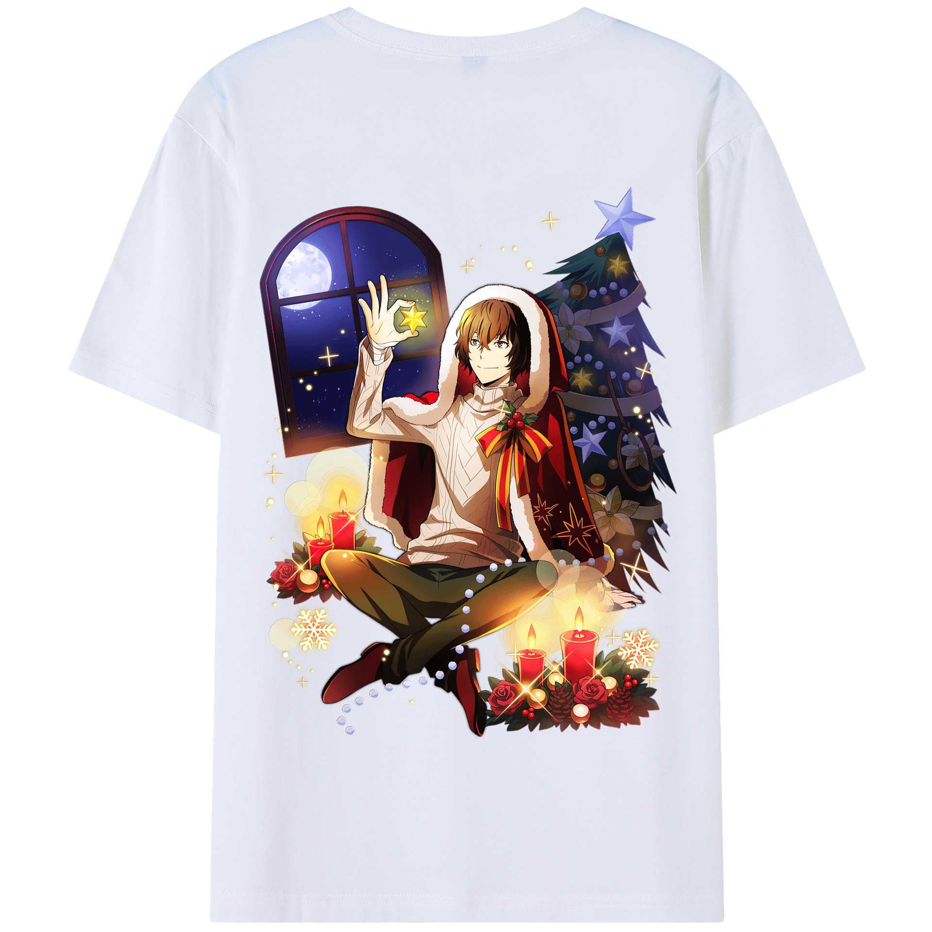 （画像用） 文豪ストレイドッグス Bungo Stray Dogs 綿100％半袖Tシャツ（背面プリント）