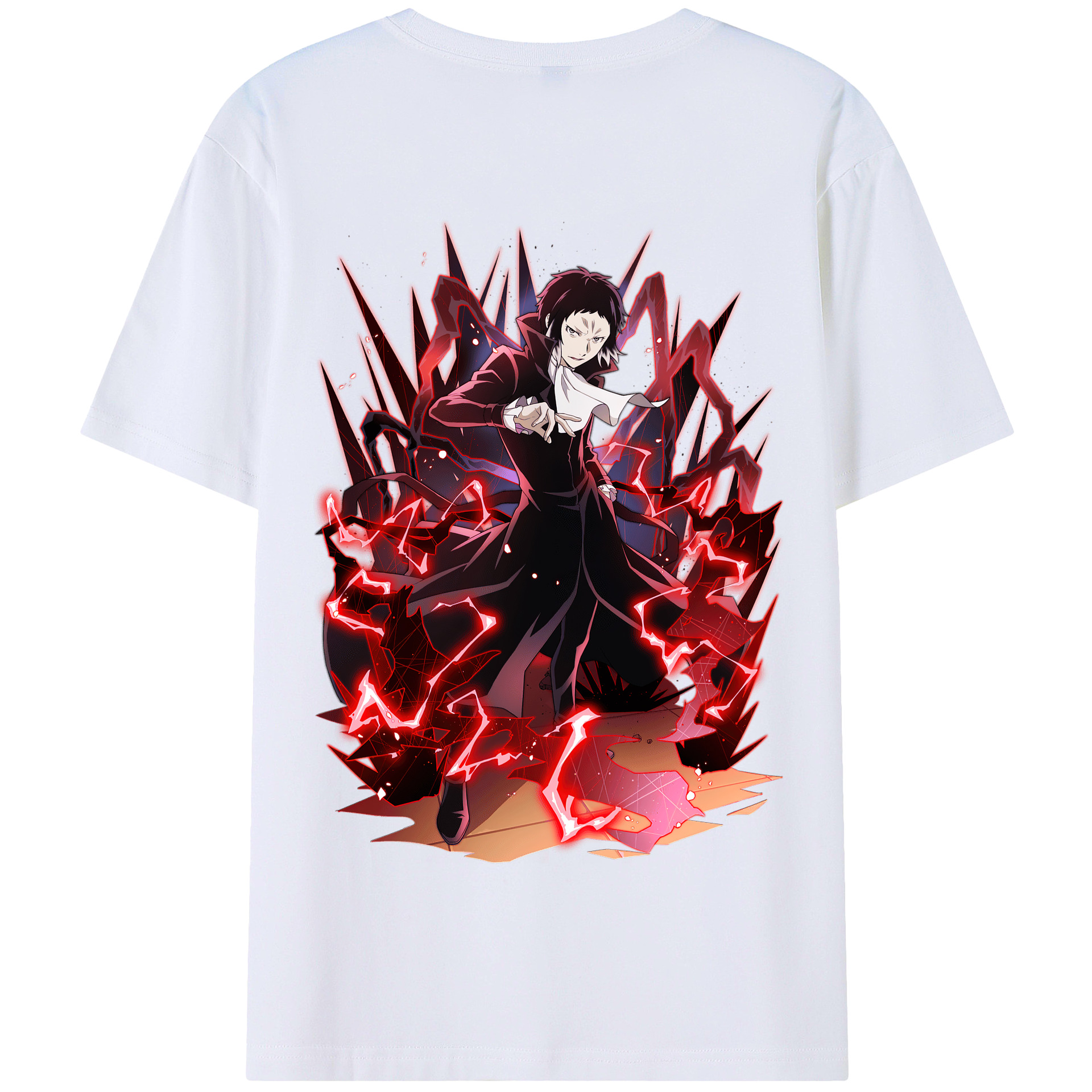 （画像用） 文豪ストレイドッグス Bungo Stray Dogs 綿100％半袖Tシャツ（背面プリント）
