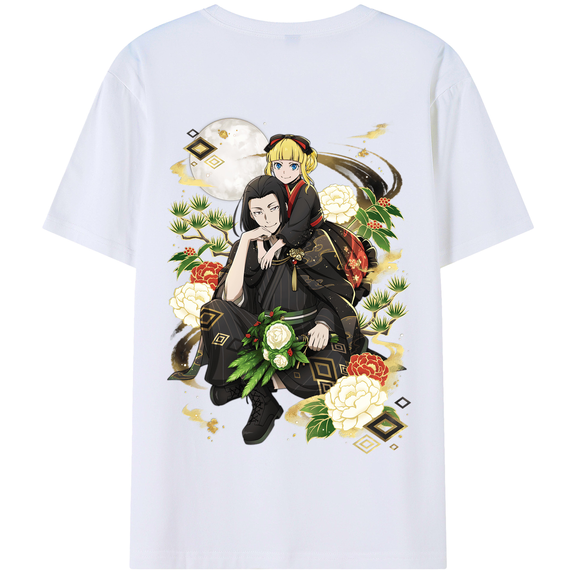 （画像用） 文豪ストレイドッグス Bungo Stray Dogs 綿100％半袖Tシャツ（背面プリント）