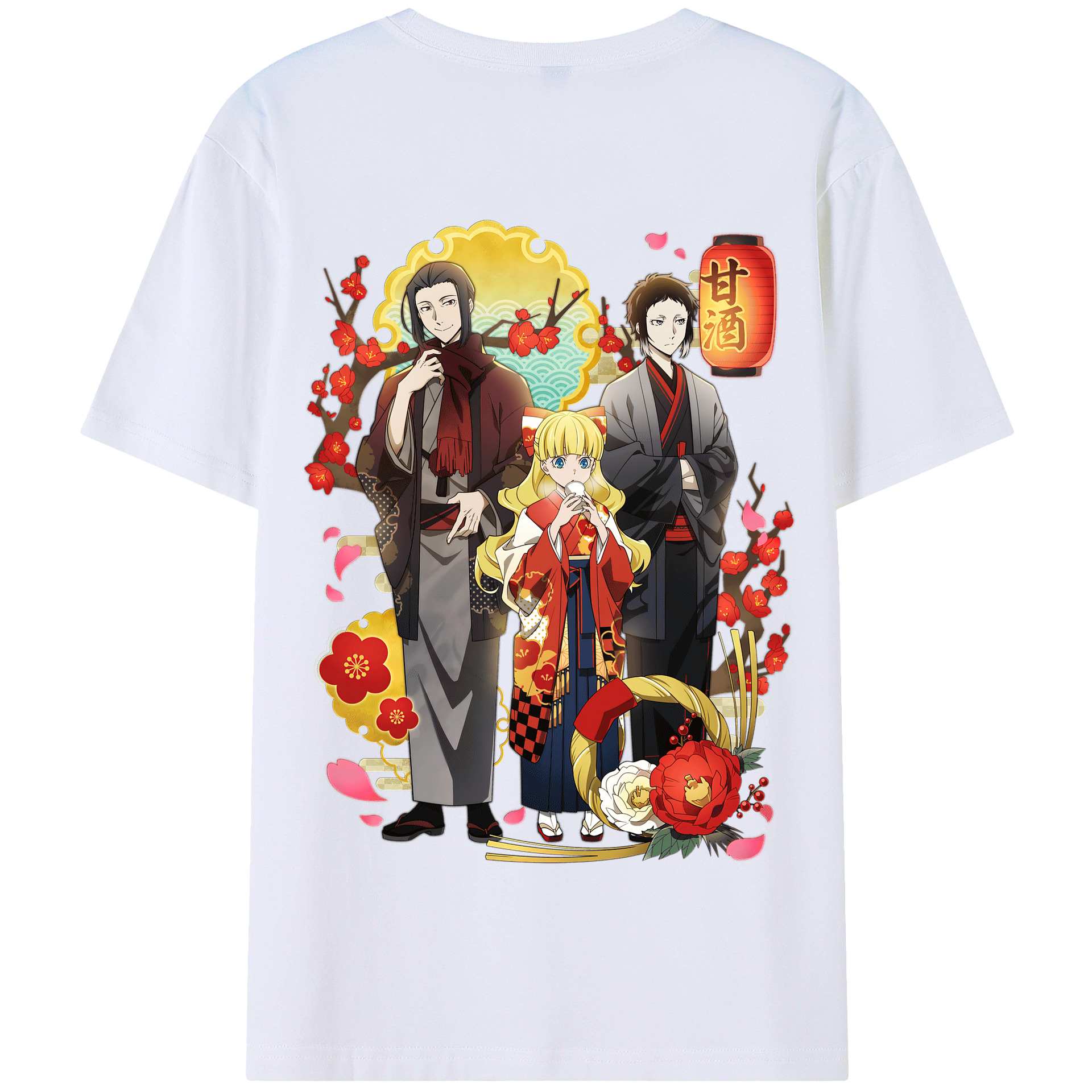（画像用） 文豪ストレイドッグス Bungo Stray Dogs 綿100％半袖Tシャツ（背面プリント）