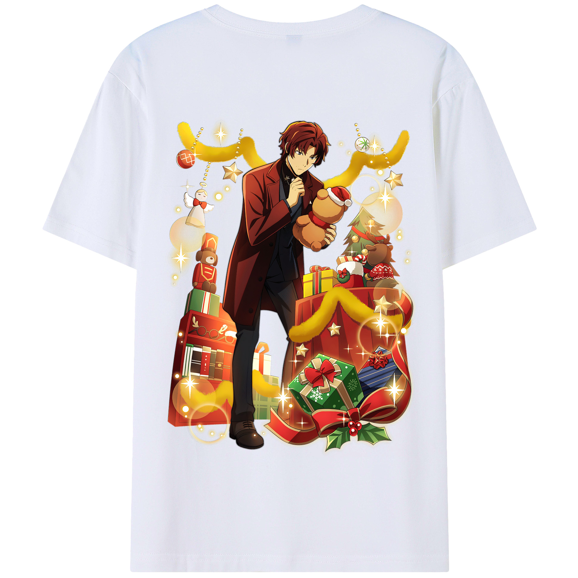 （画像用） 文豪ストレイドッグス Bungo Stray Dogs 綿100％半袖Tシャツ（背面プリント）