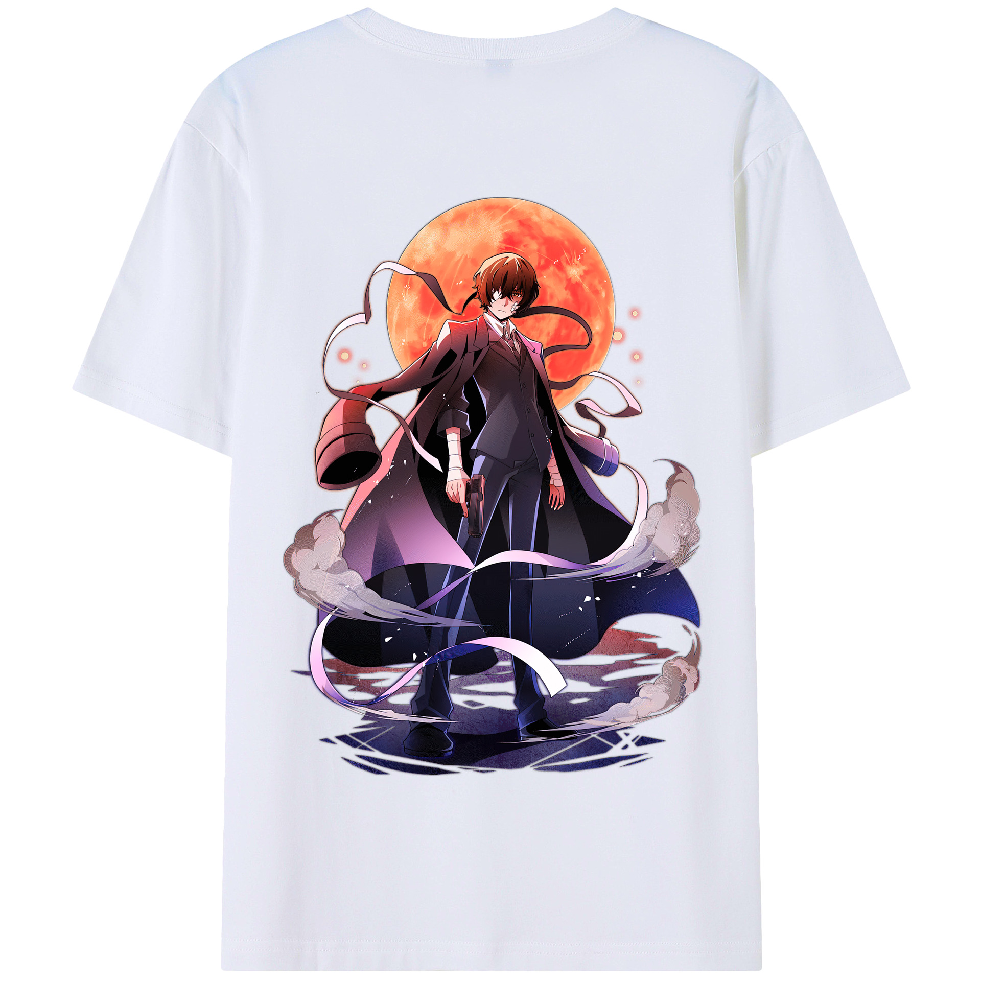 （画像用） 文豪ストレイドッグス Bungo Stray Dogs 綿100％半袖Tシャツ（背面プリント）