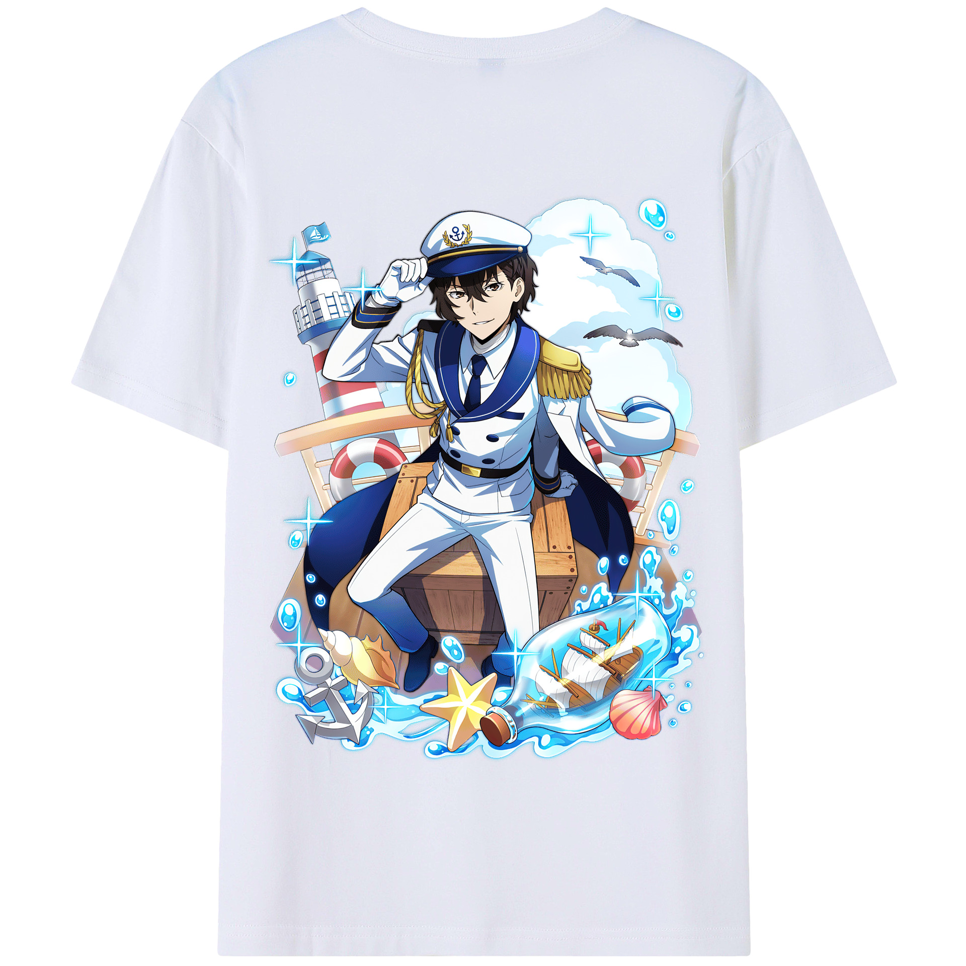 （画像用） 文豪ストレイドッグス Bungo Stray Dogs 綿100％半袖Tシャツ（背面プリント）